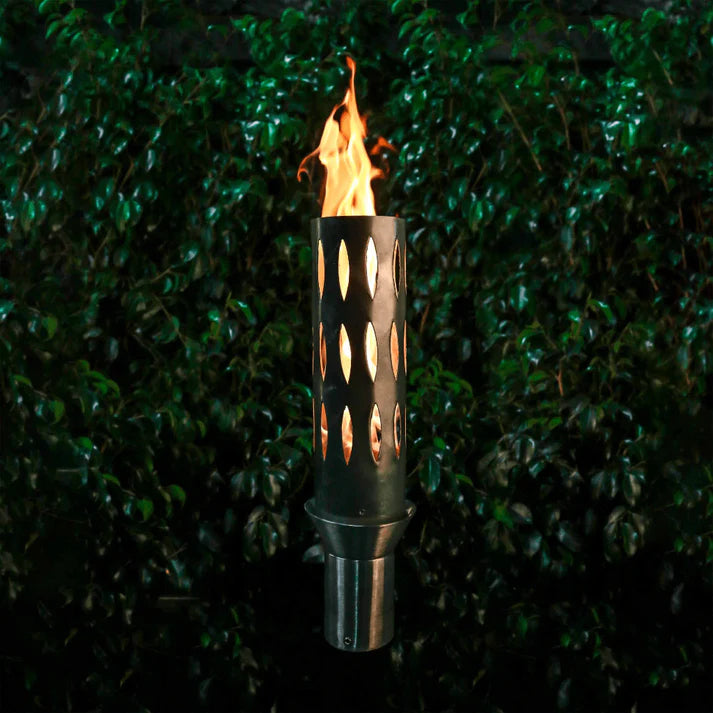 The Outdoor Plus Ellipse Stainless Steel Gas Fire Torch & Post