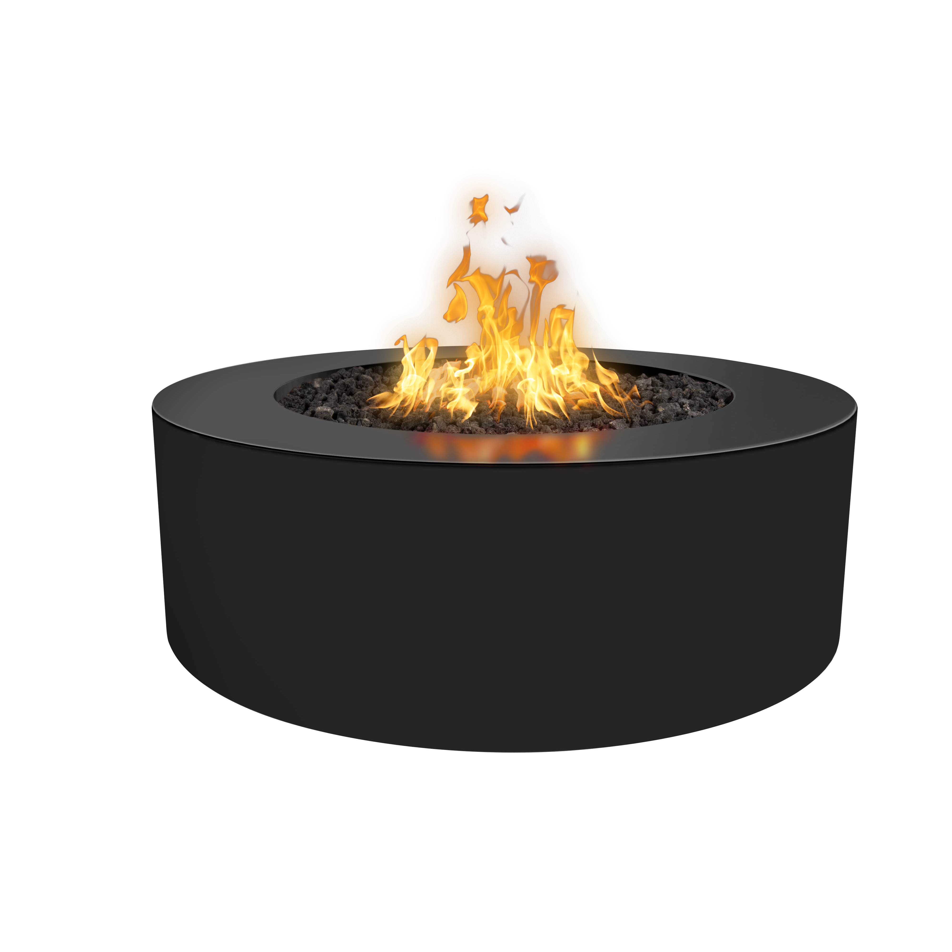 The Outdoor Plus - Unity Fire Pit – Powder Coated Steel - 18" Tall -Match Lit with Flame Sense System | Black Powder Coat