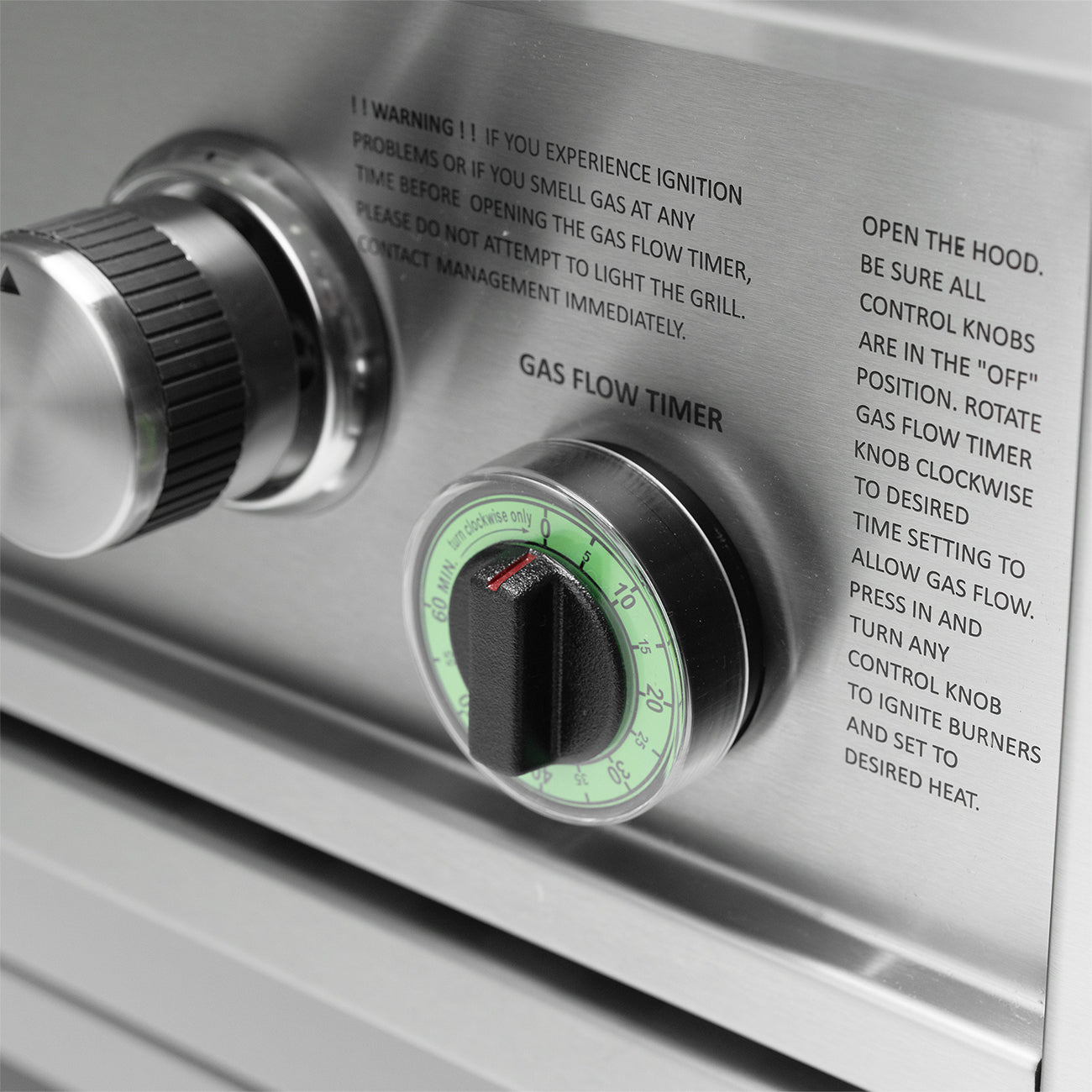 Videl USA - 36" Commercial Series 3-Burner Built-In Grill with 1-Hour Timer