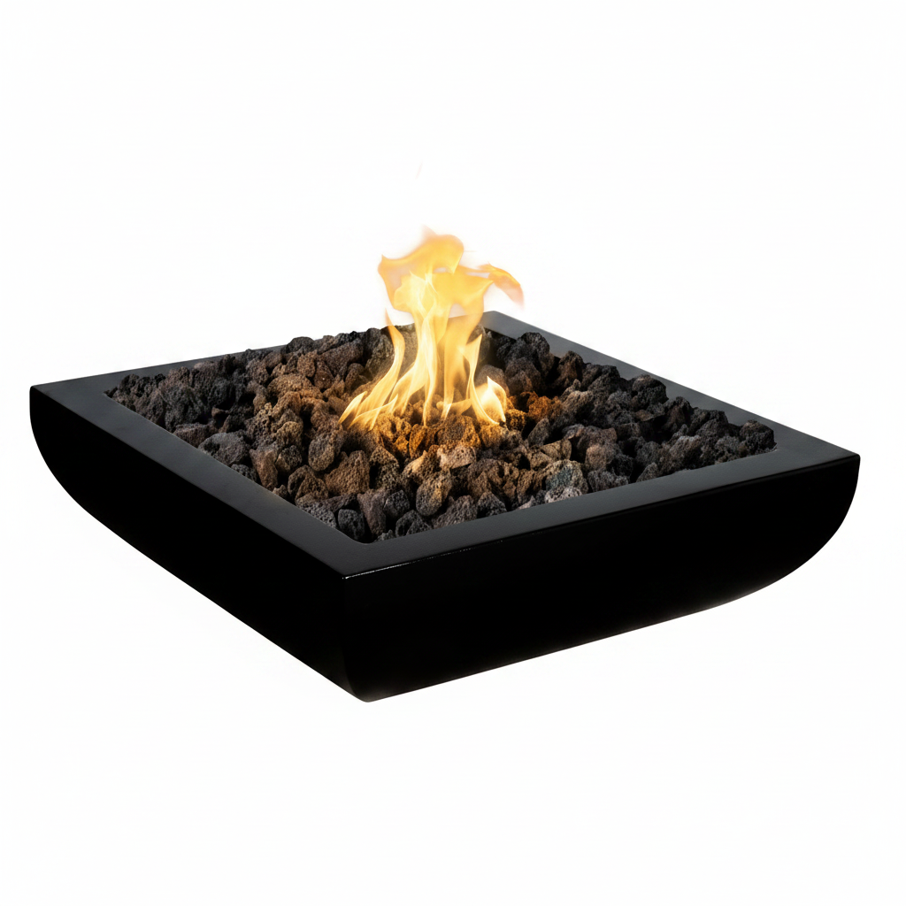 Avalon Fire Bowl - Onyx Black Powder Coat