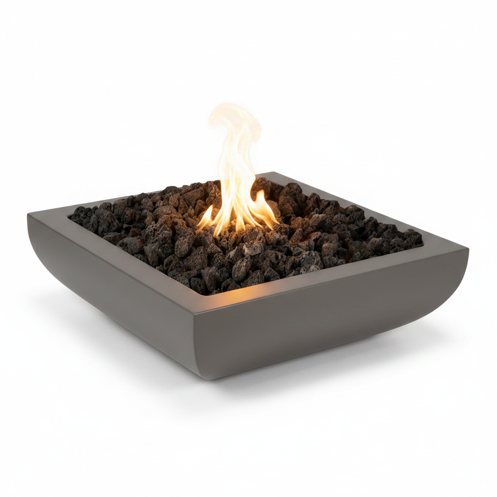 Avalon Fire Bowl - Pewter Powder Coat