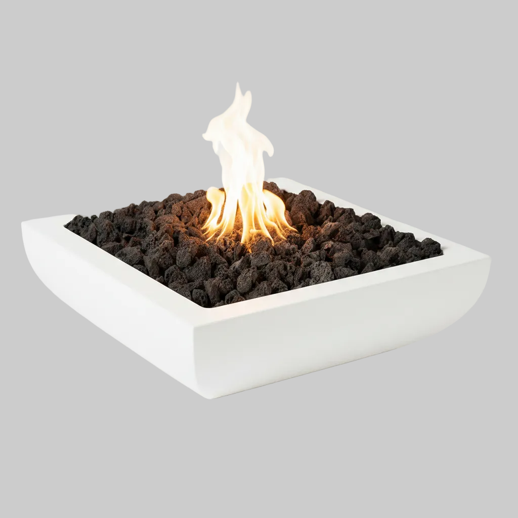 Avalon Fire Bowl - White Powder Coat