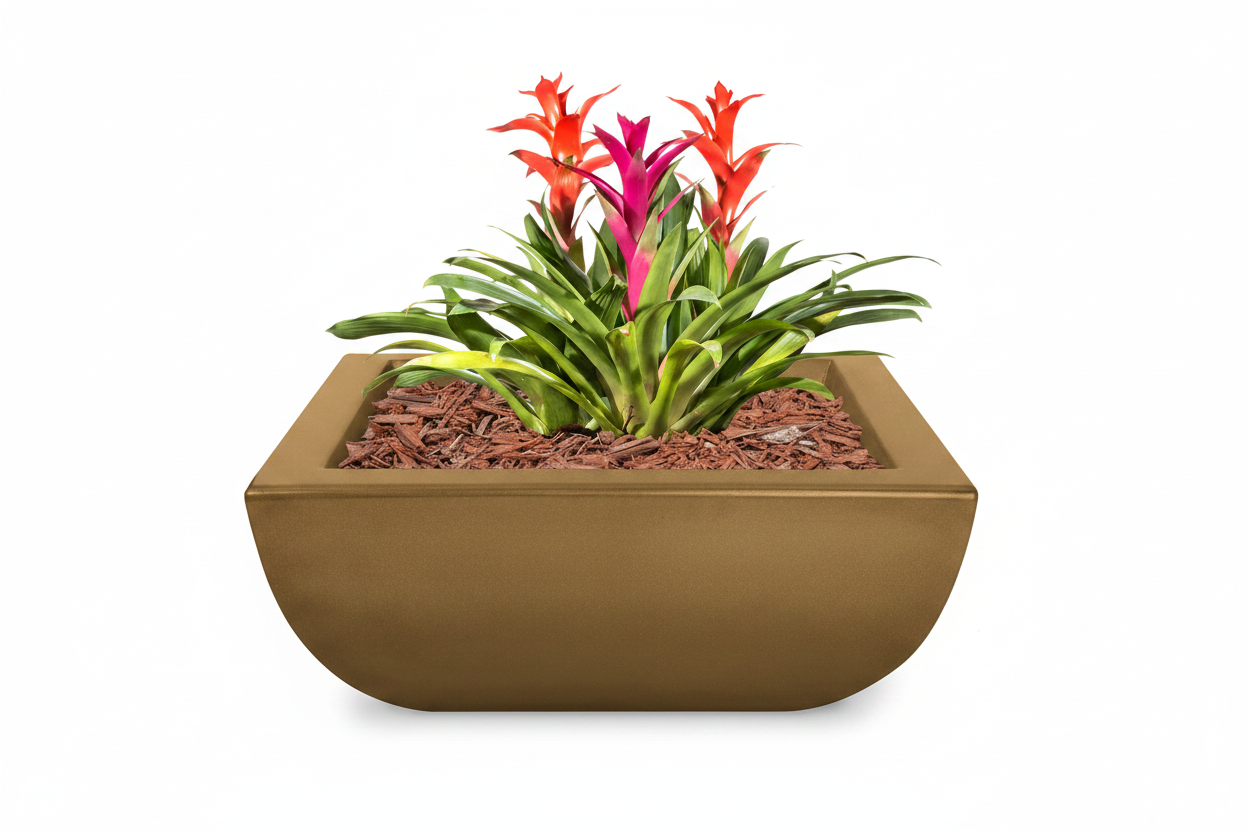 Avalon GFRC Planter – Metallic Bronze