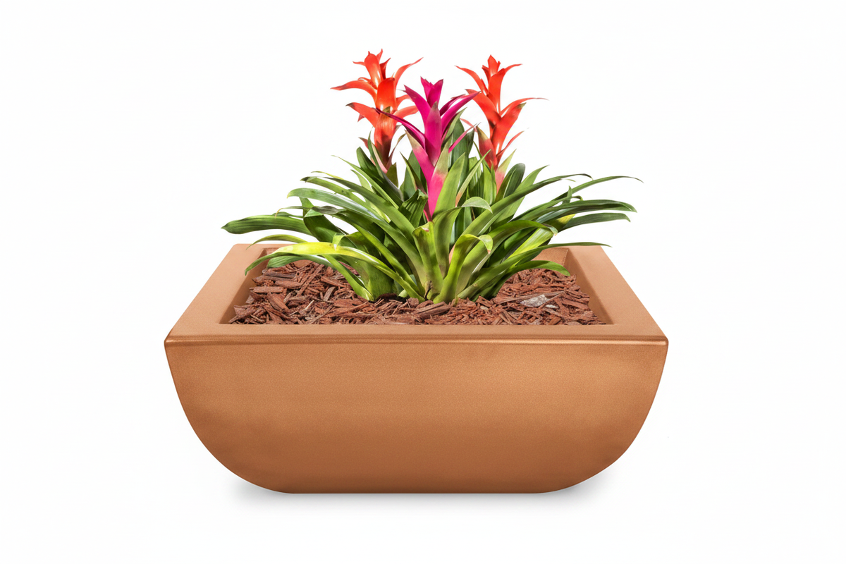 Avalon GFRC Planter – Metallic Copper