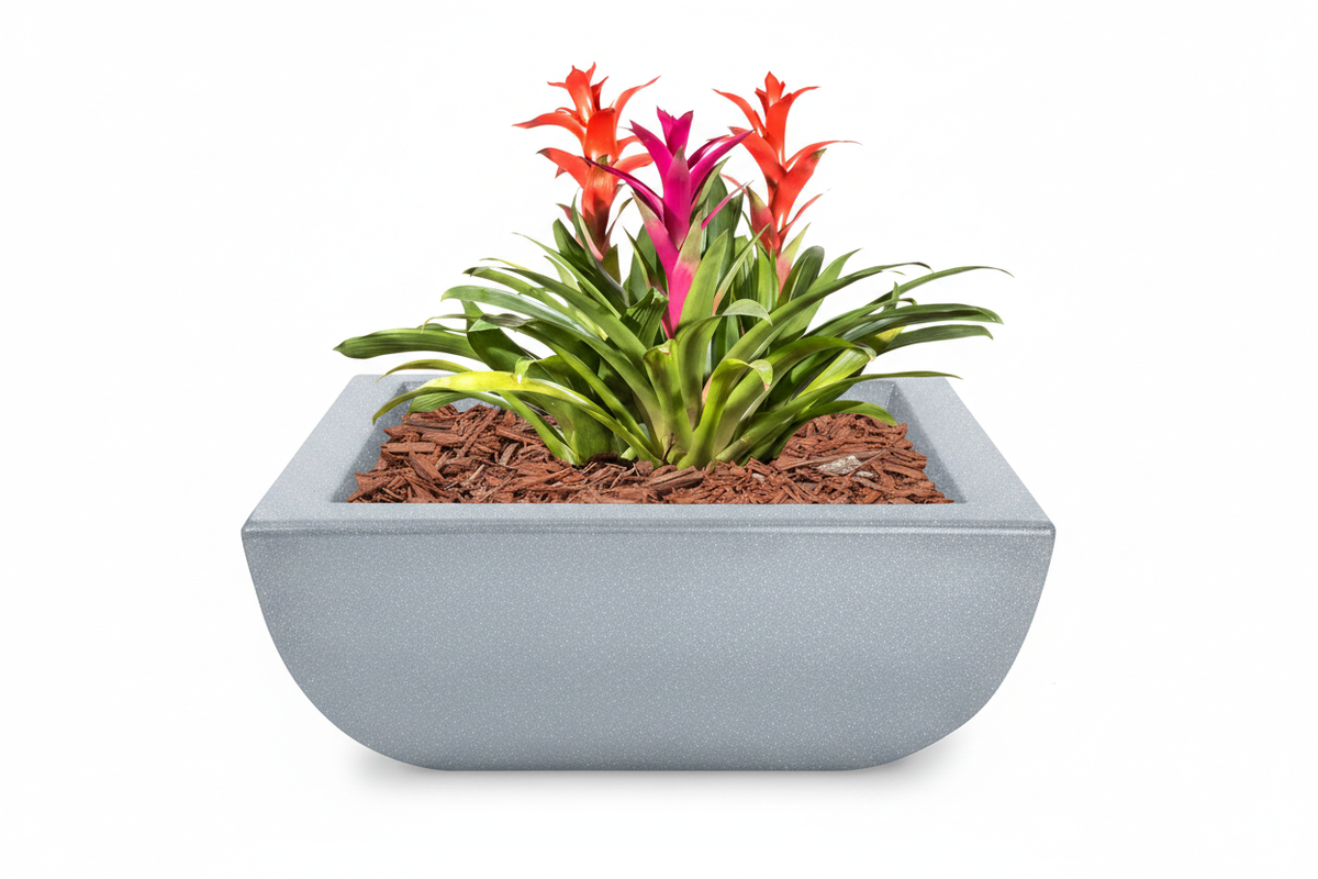 Avalon GFRC Planter – Metallic Silver
