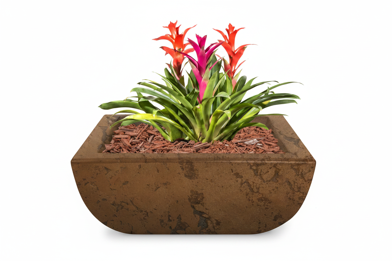 Avalon GFRC Planter – Rustic Coffee