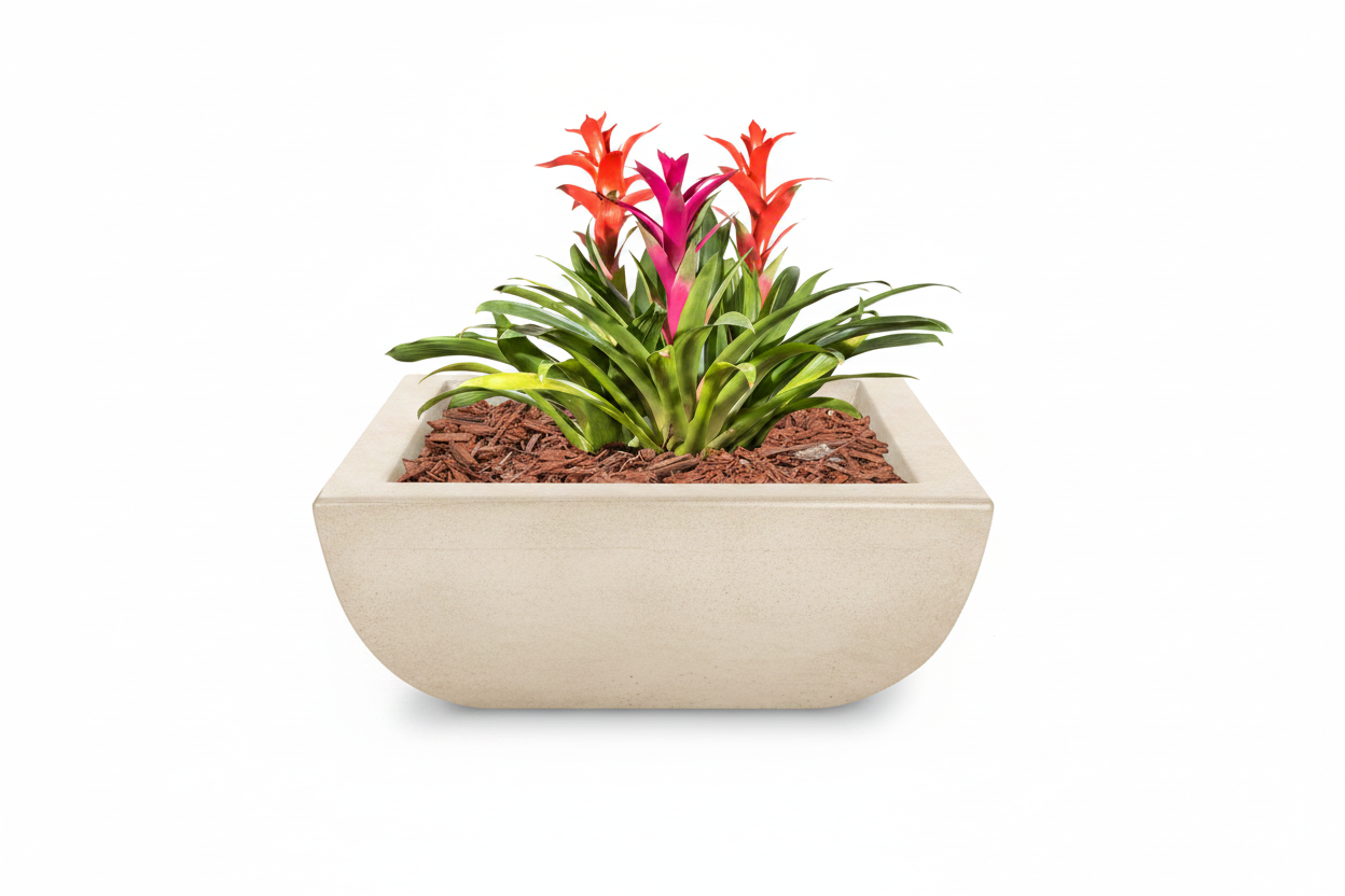 Avalon GFRC Planter – Rustic White
