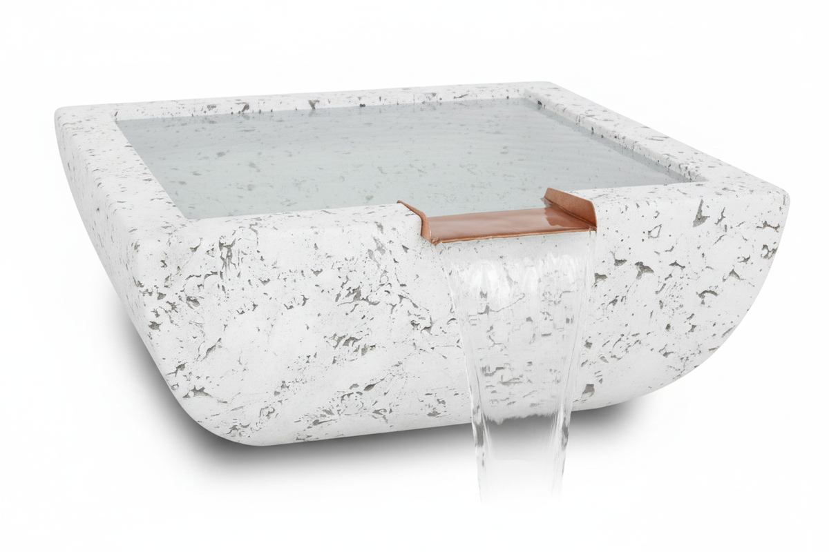 Avalon Water Bowl – Rustic White (swatch-accurate)
