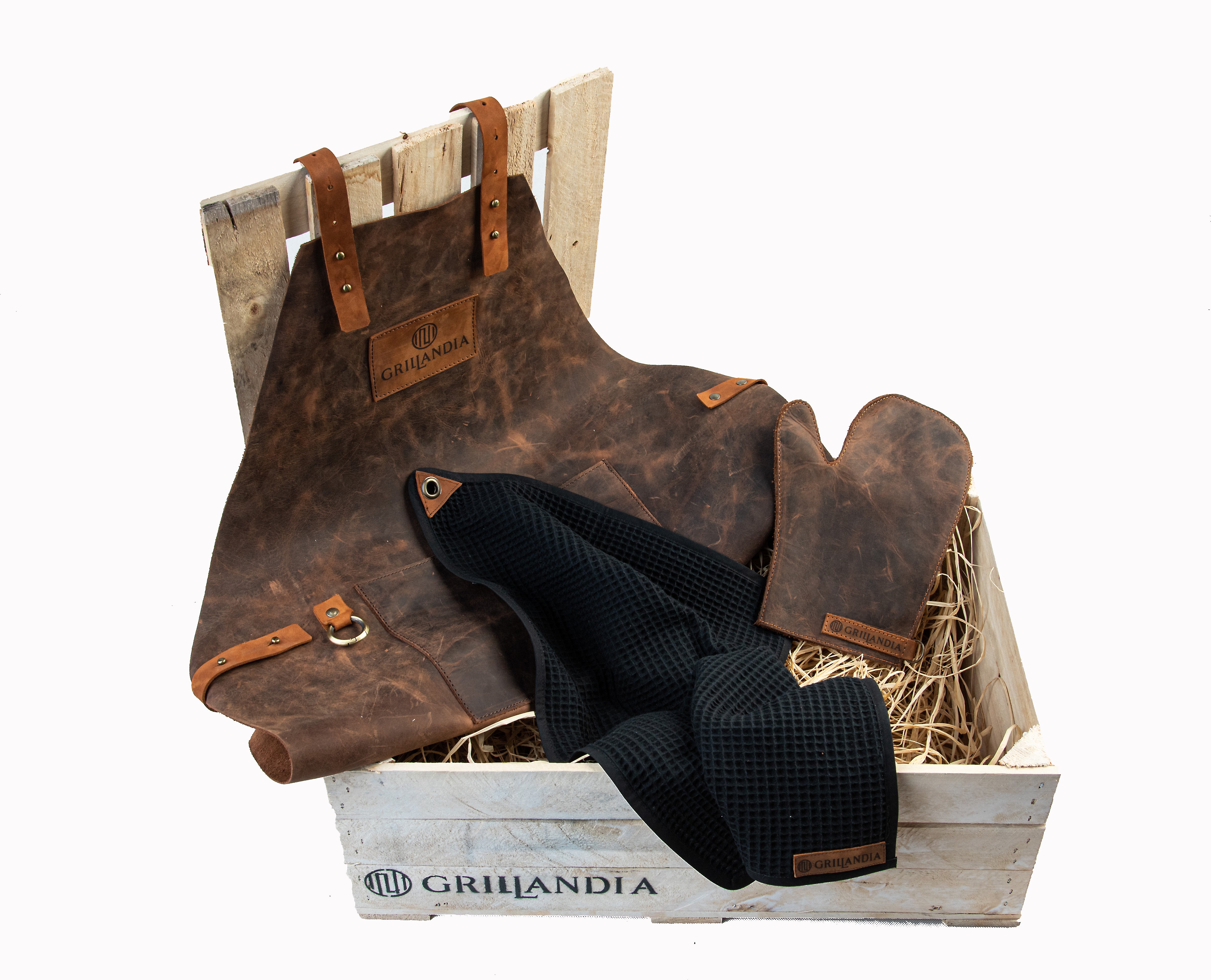 Grillandia BBQ Chef Outfit Set – Outdoor Grilling Apron, Gloves & Accessories