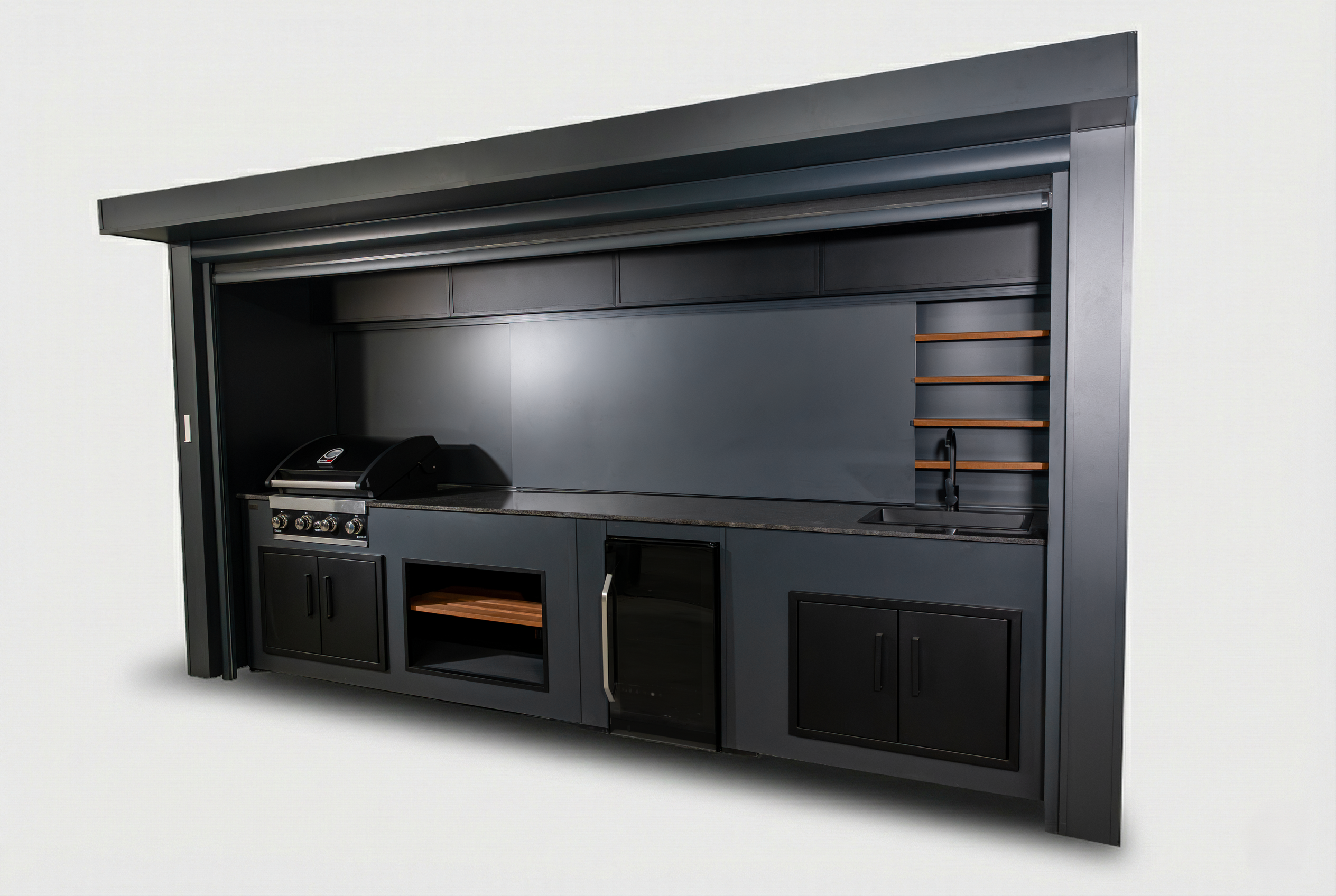 Grillandia Roll Cabana Pro Covered Outdoor Kitchen with Flexible Cabana Station