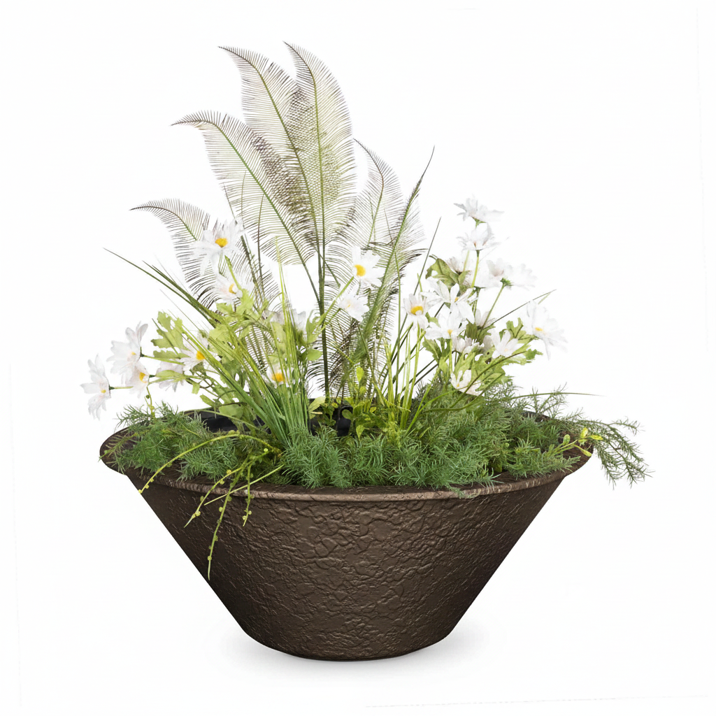 Cazo Planter Bowl - Bronze Hammertone
