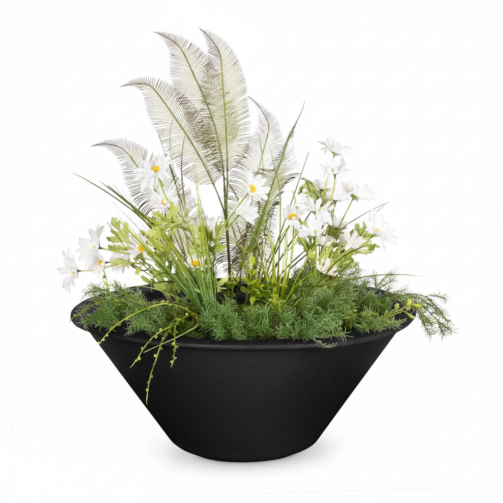 Cazo Planter Bowl - Matte Black