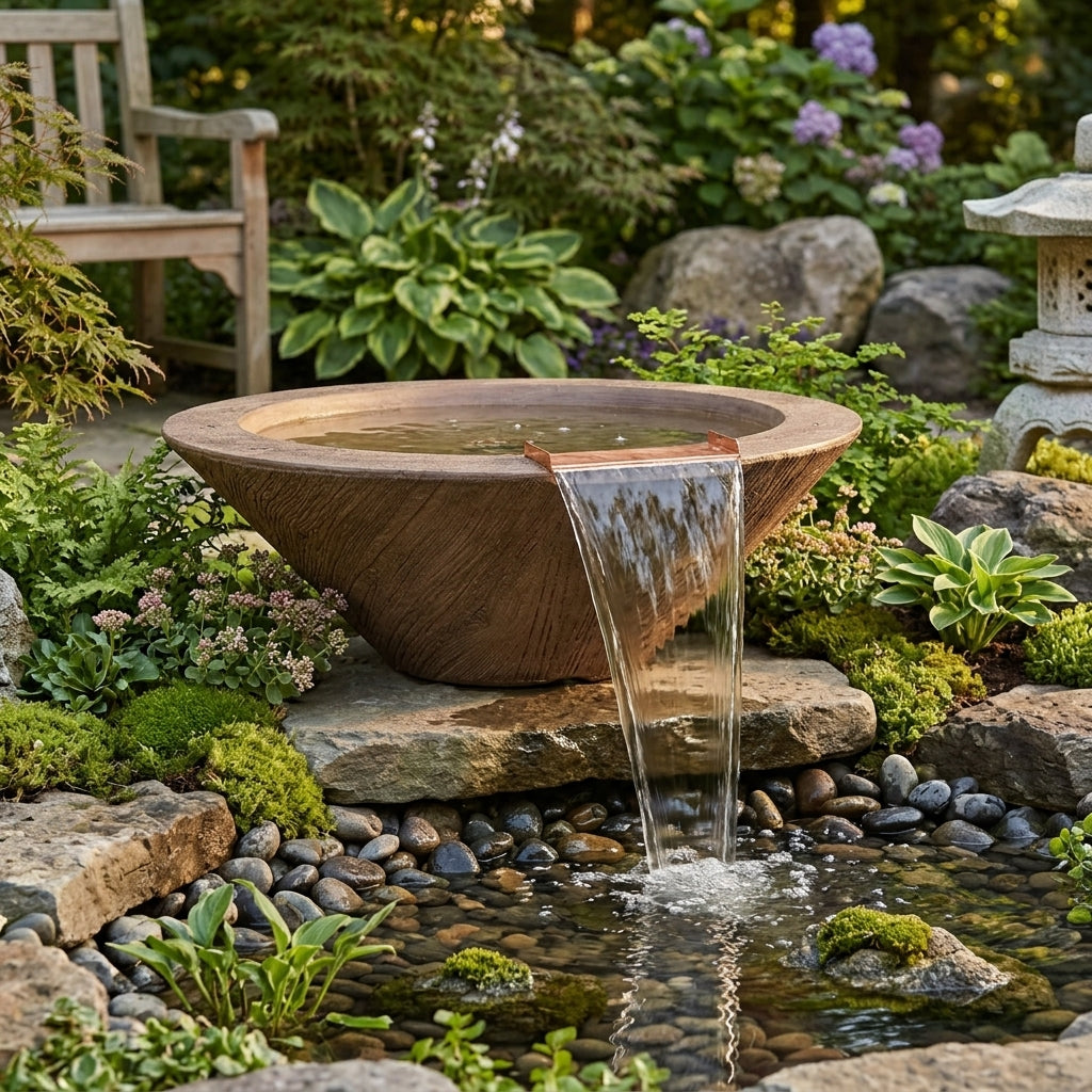 The Outdoor Plus Cazo Woodgrain Water Bowl