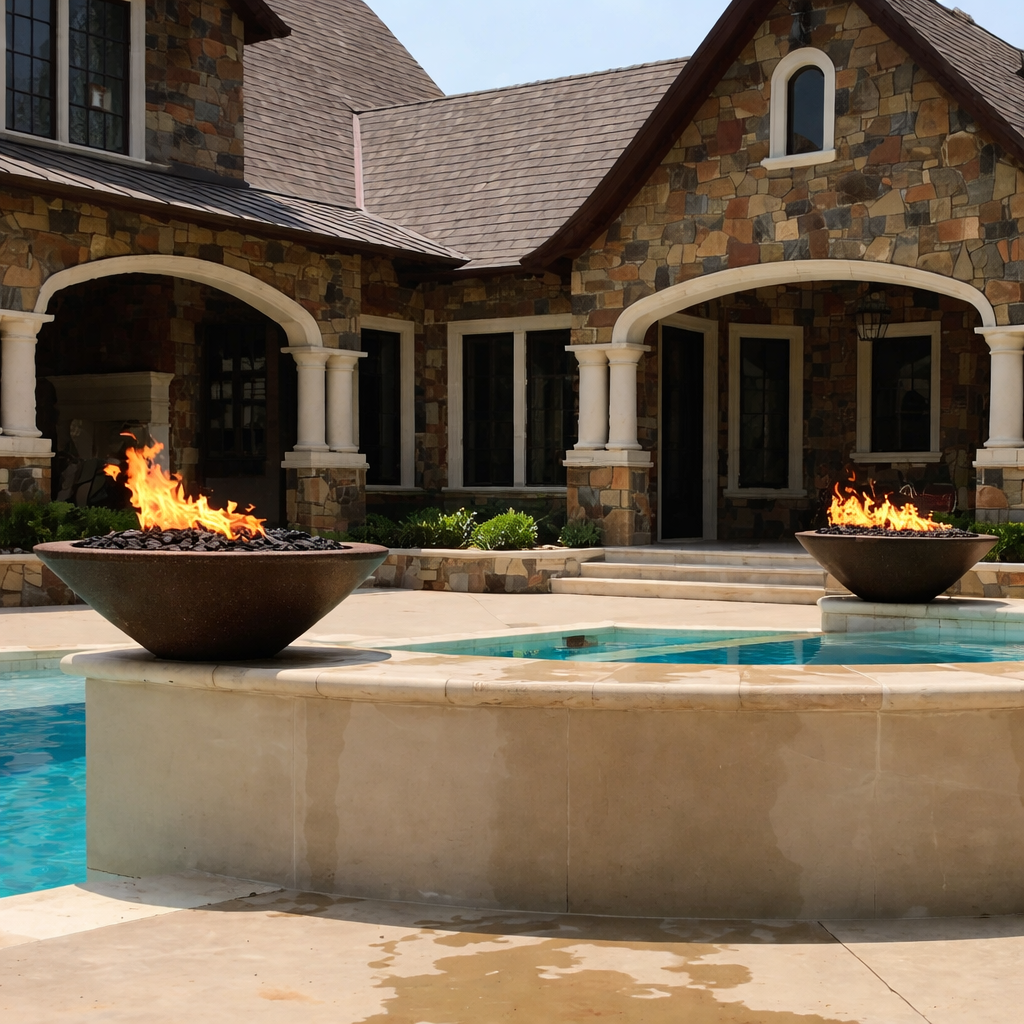 The Outdoor Plus Round Cazo Powder Coated Metal Fire Bowl - Copper