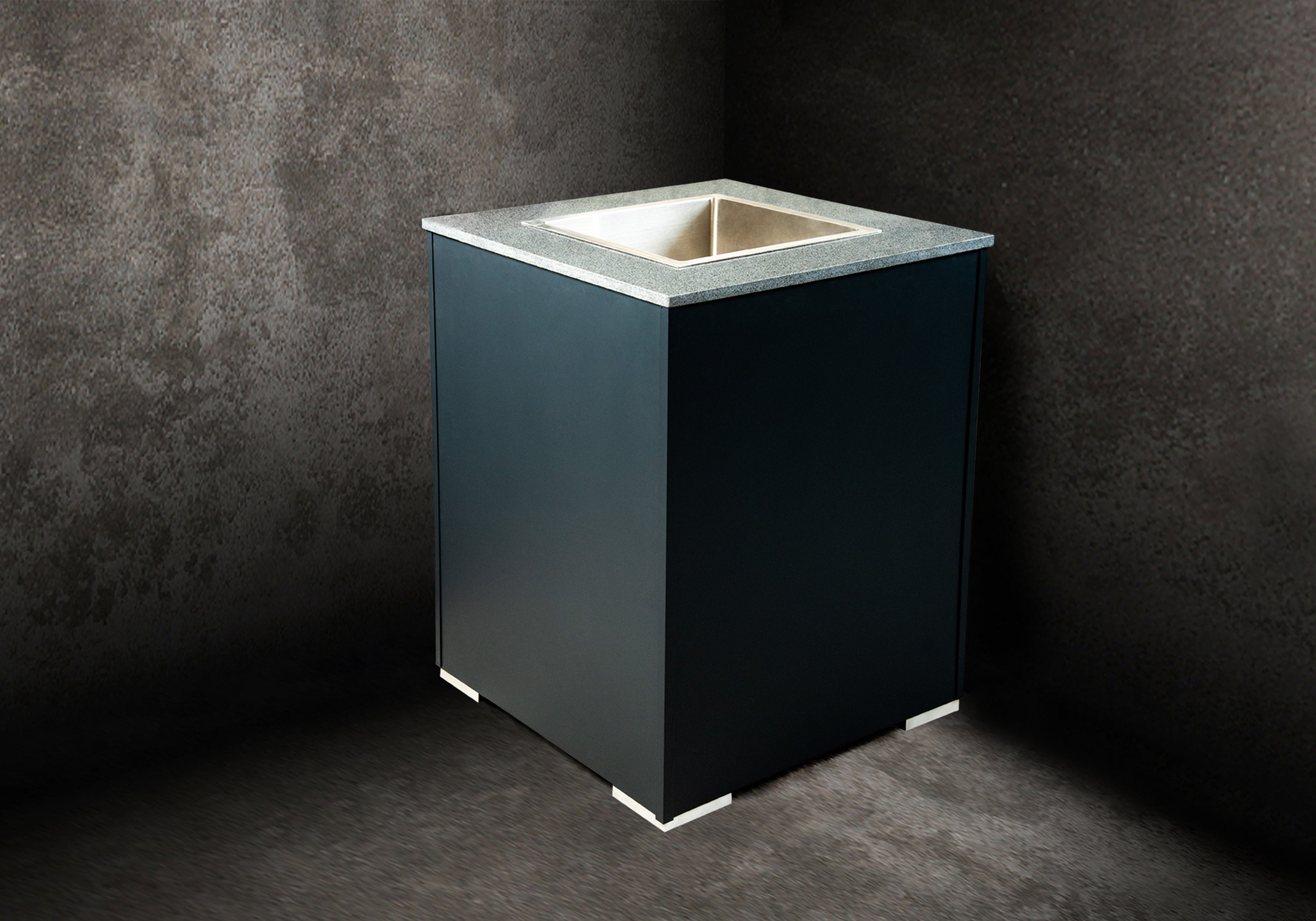 Grillandia Corner Unit with Ice Bucket Outdoor Kitchen Module – Granite Prep & Drink Station