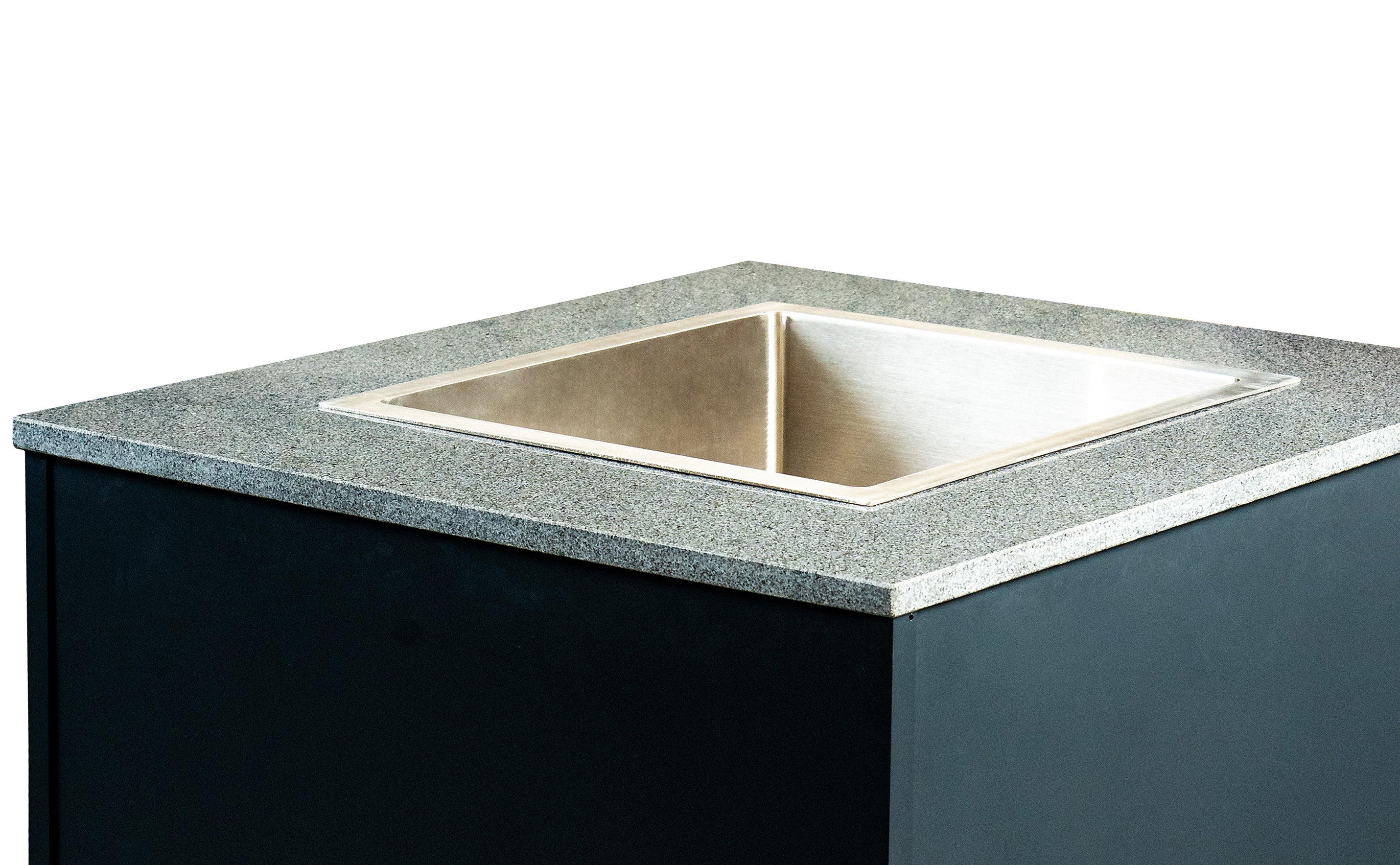 Grillandia Side Unit with Ice Bucket Outdoor Kitchen Module – Granite Counter & Drink Prep