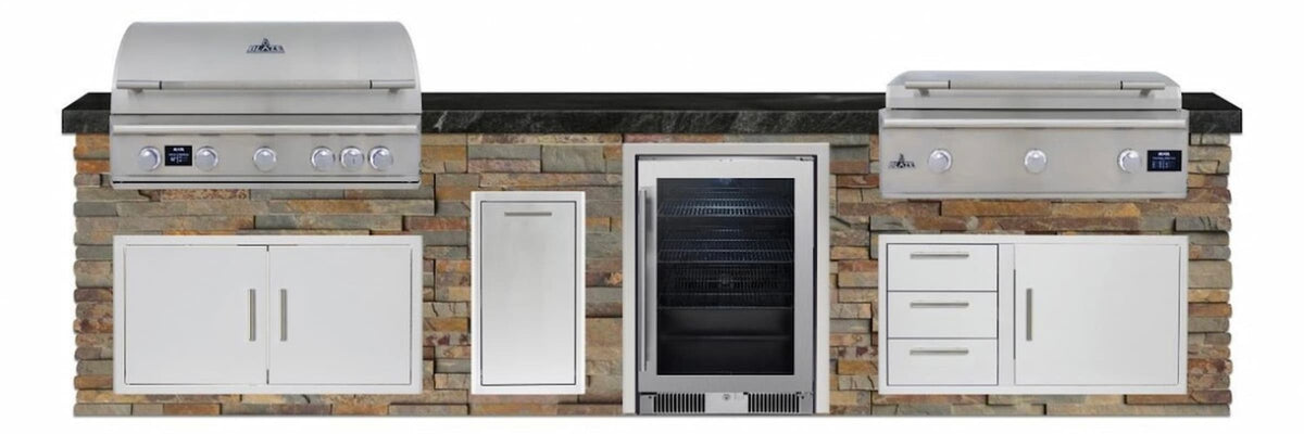 Tru Innovative Outdoor 12 Ft Deluxe Kitchen Island Cabinet