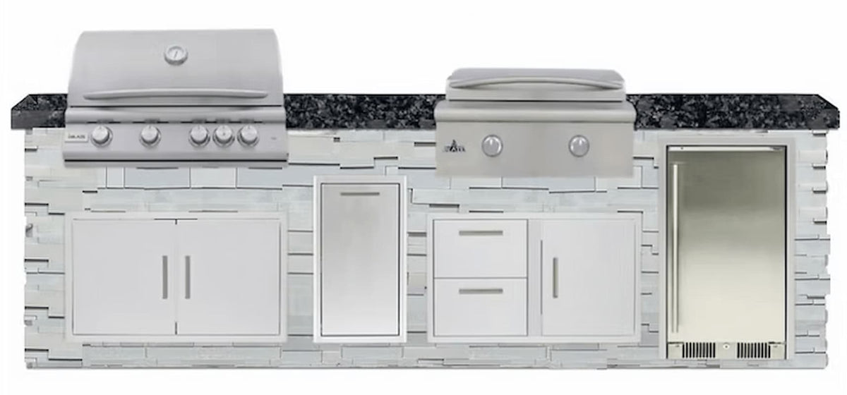 Tru Innovative Outdoor 12 Ft Deluxe Kitchen Island Cabinet
