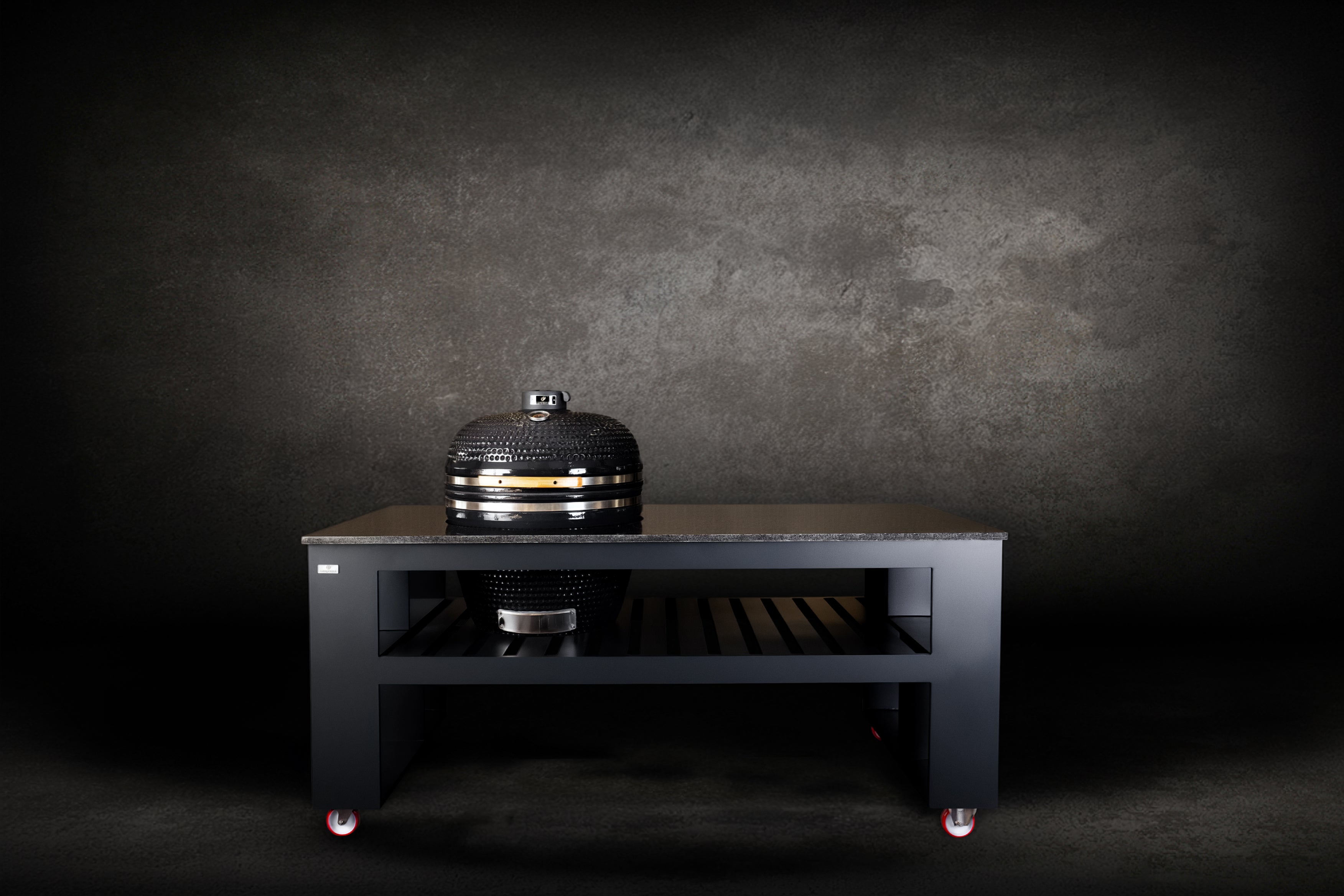 Grillandia Egg Wagon Mobile Outdoor Kamado Grill Table with Granite Worktop