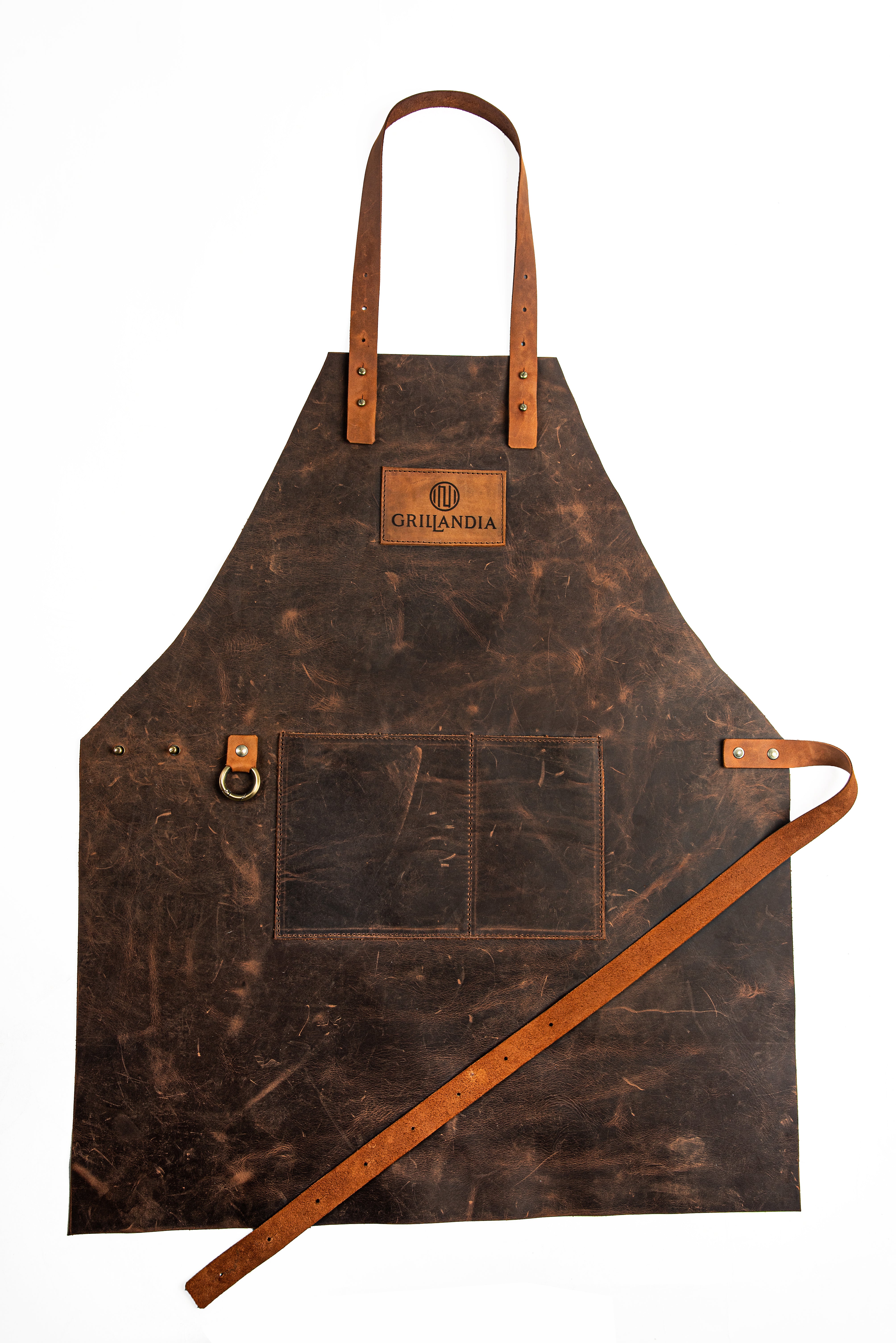 Grillandia BBQ Apron Heavy-Duty Outdoor Cooking Apron with Tool Pockets