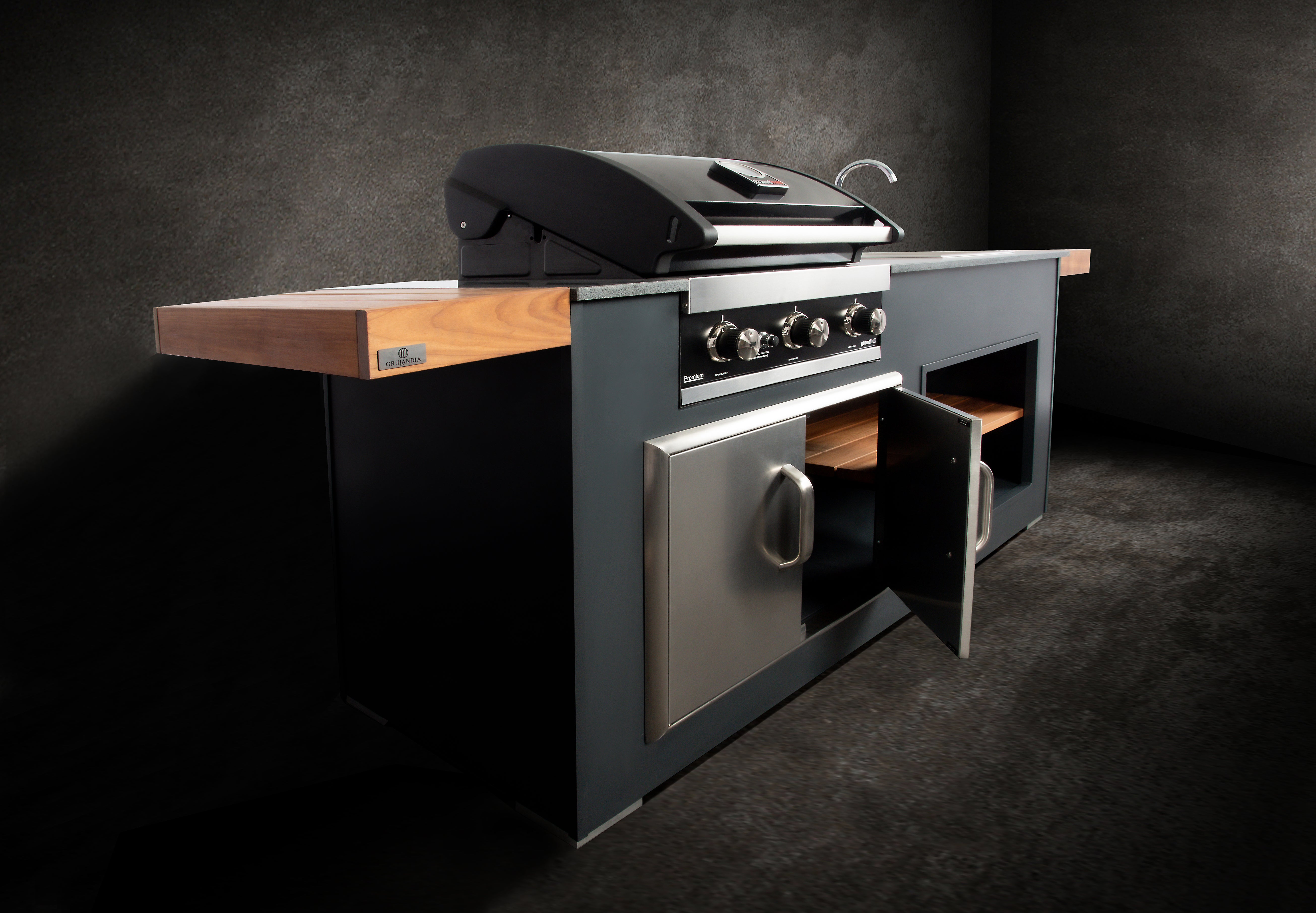 Grillandia Rare Outdoor Kitchen – Entry-Level BBQ Station with Gas Grill & Granite Worktop