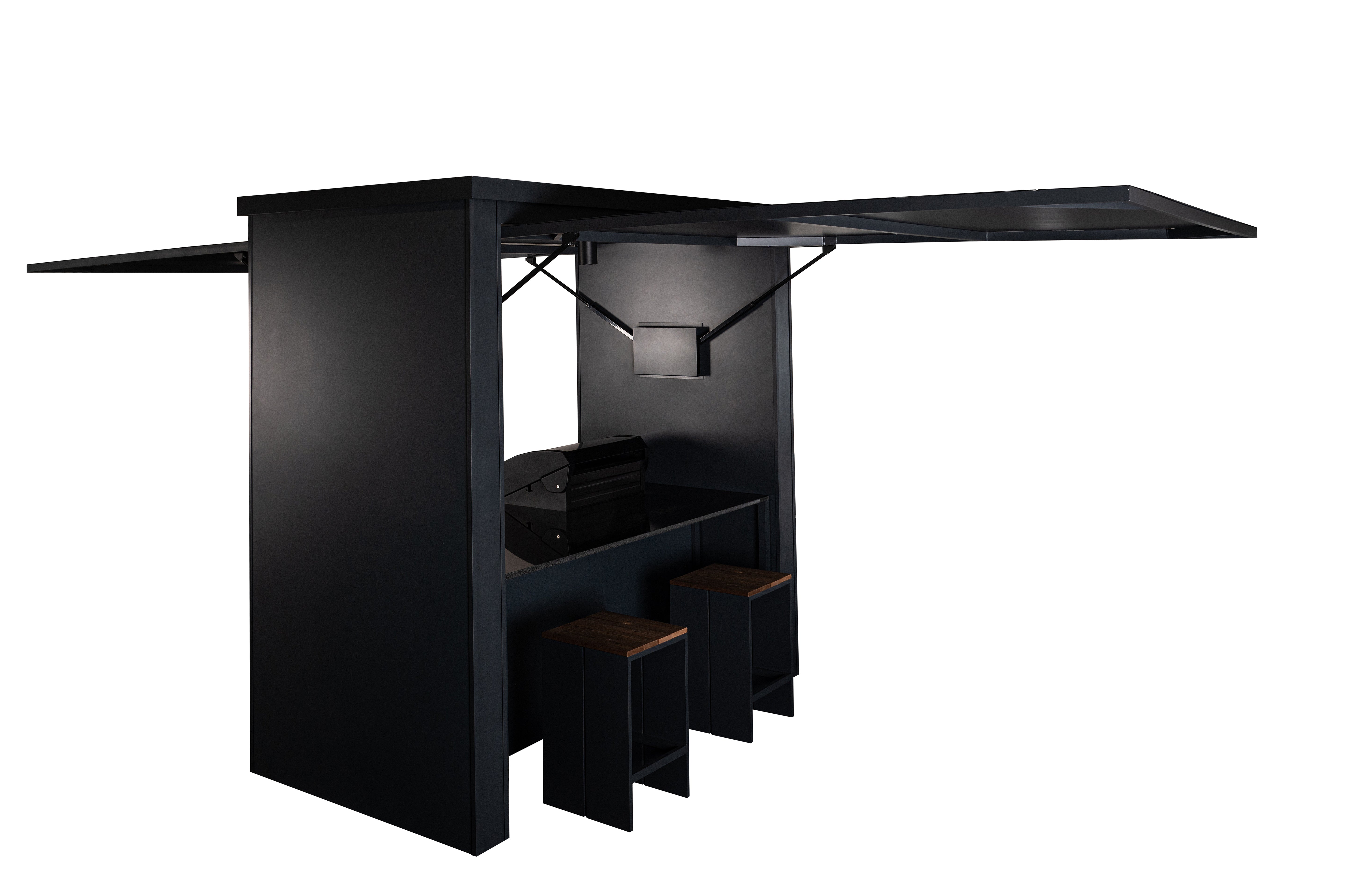 Grillandia Dual Grill Cabana Outdoor Kitchen – Covered BBQ Station for Two Grills