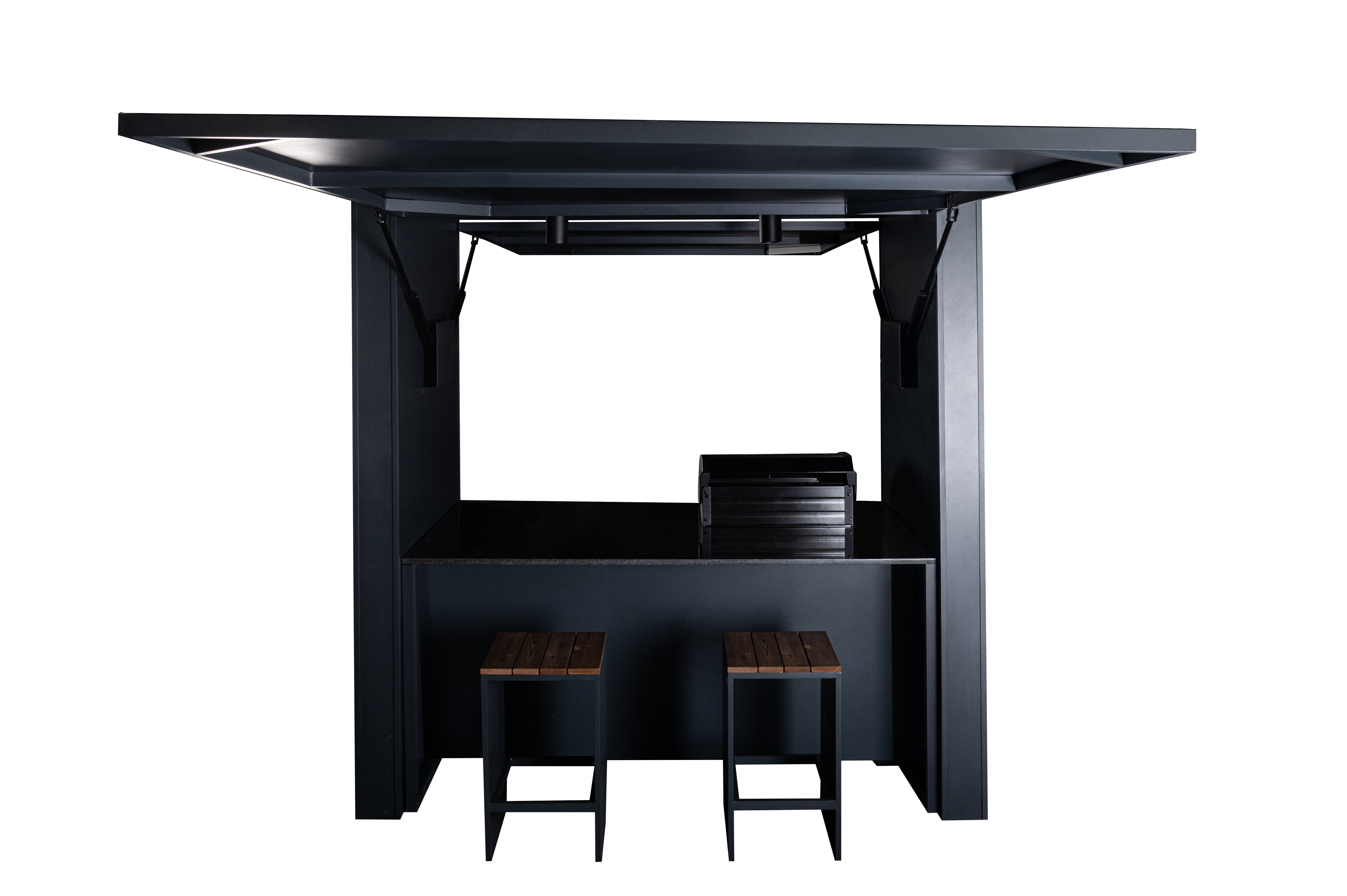 Grillandia Dual Grill Cabana Outdoor Kitchen – Covered BBQ Station for Two Grills