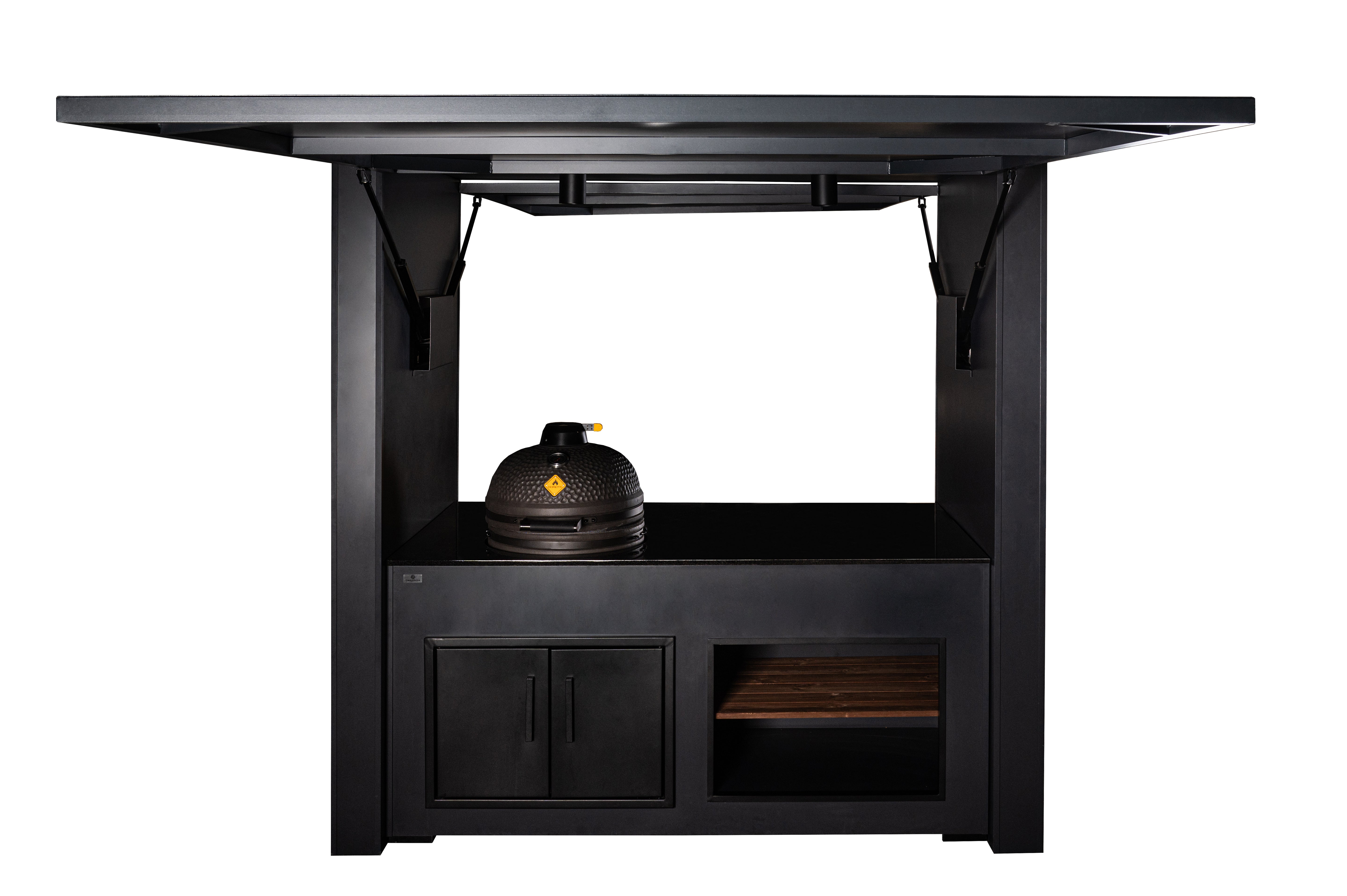Grillandia Dual Kamado Cabana Outdoor Kitchen with Covered Dual Kamado Stations