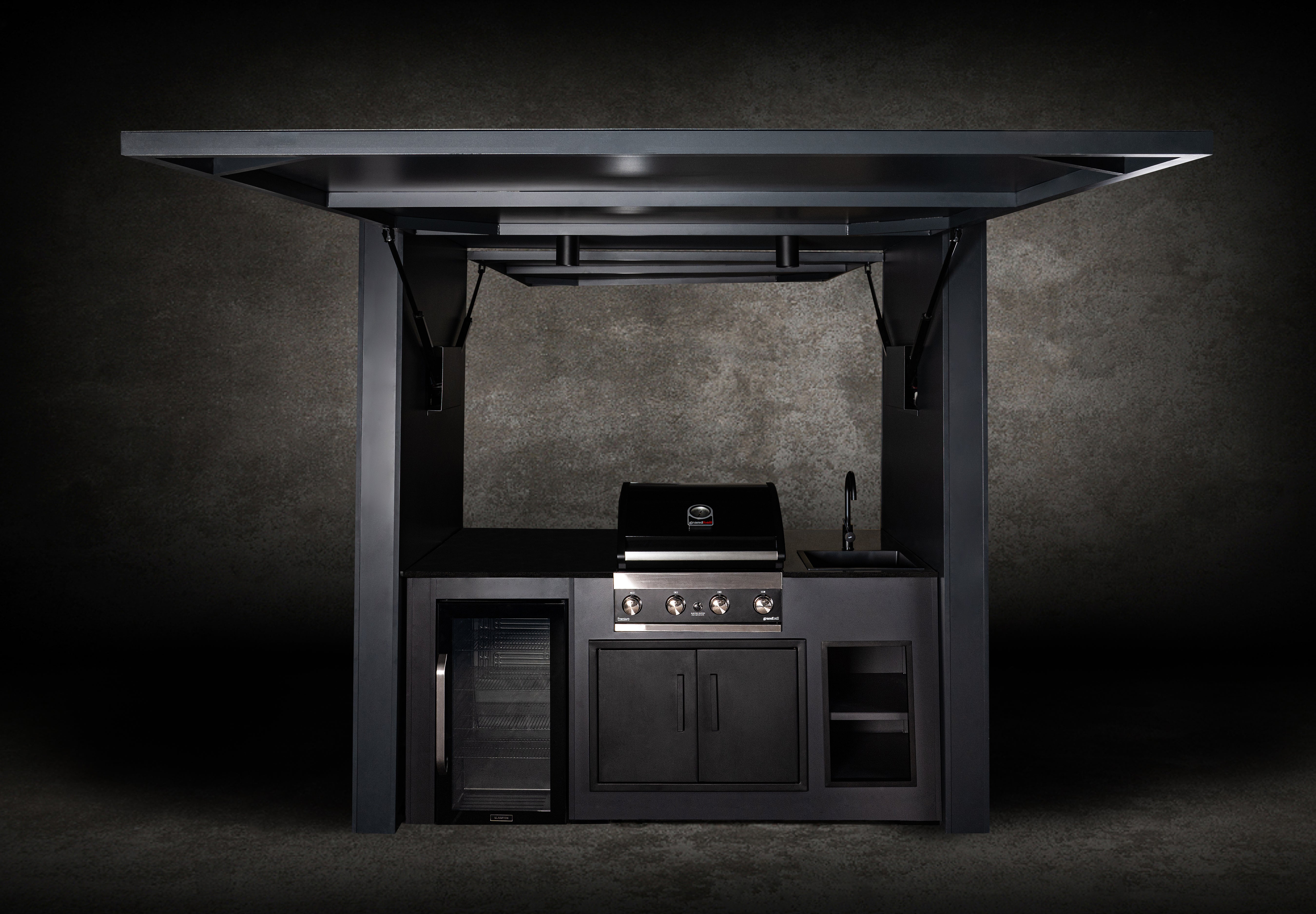 Grillandia Dual Multi Cabana Outdoor Kitchen – Covered Dual Cooking & Prep Station