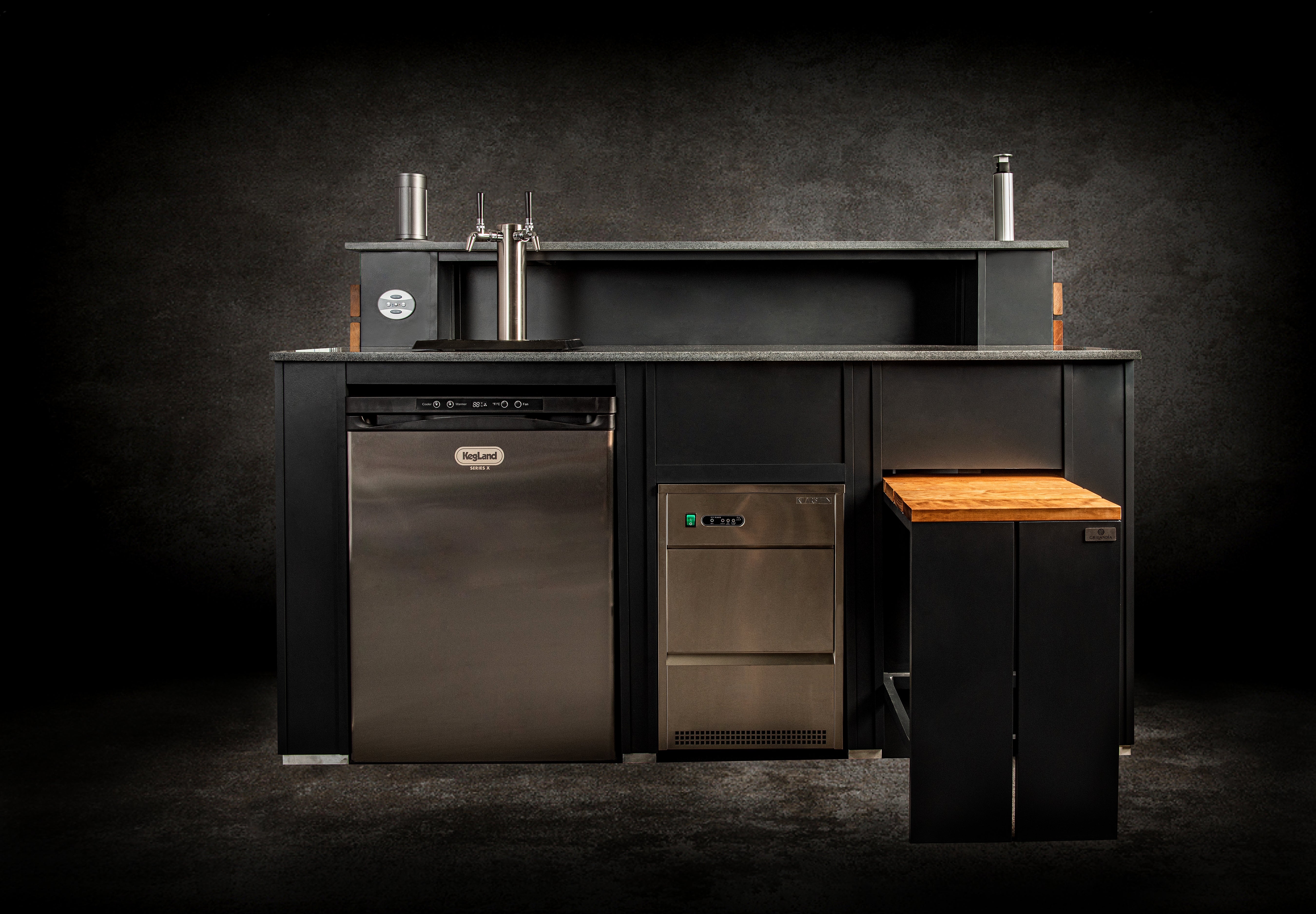 Grillandia Drink Center Unit Outdoor Kitchen Module with Integrated Cooler & Ice Bucket