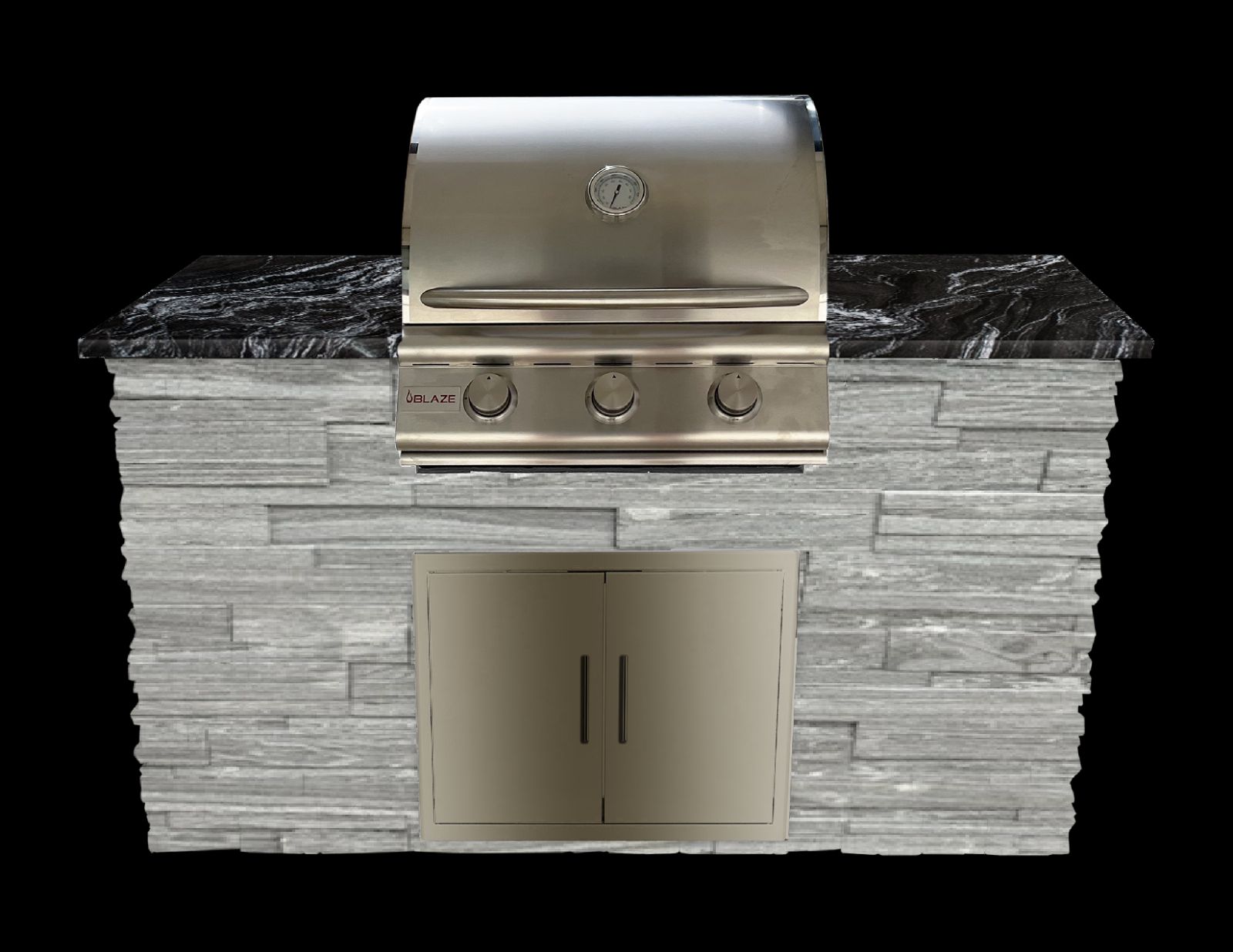 Tru Innovative Outdoor 5 Ft Pro Grill Island