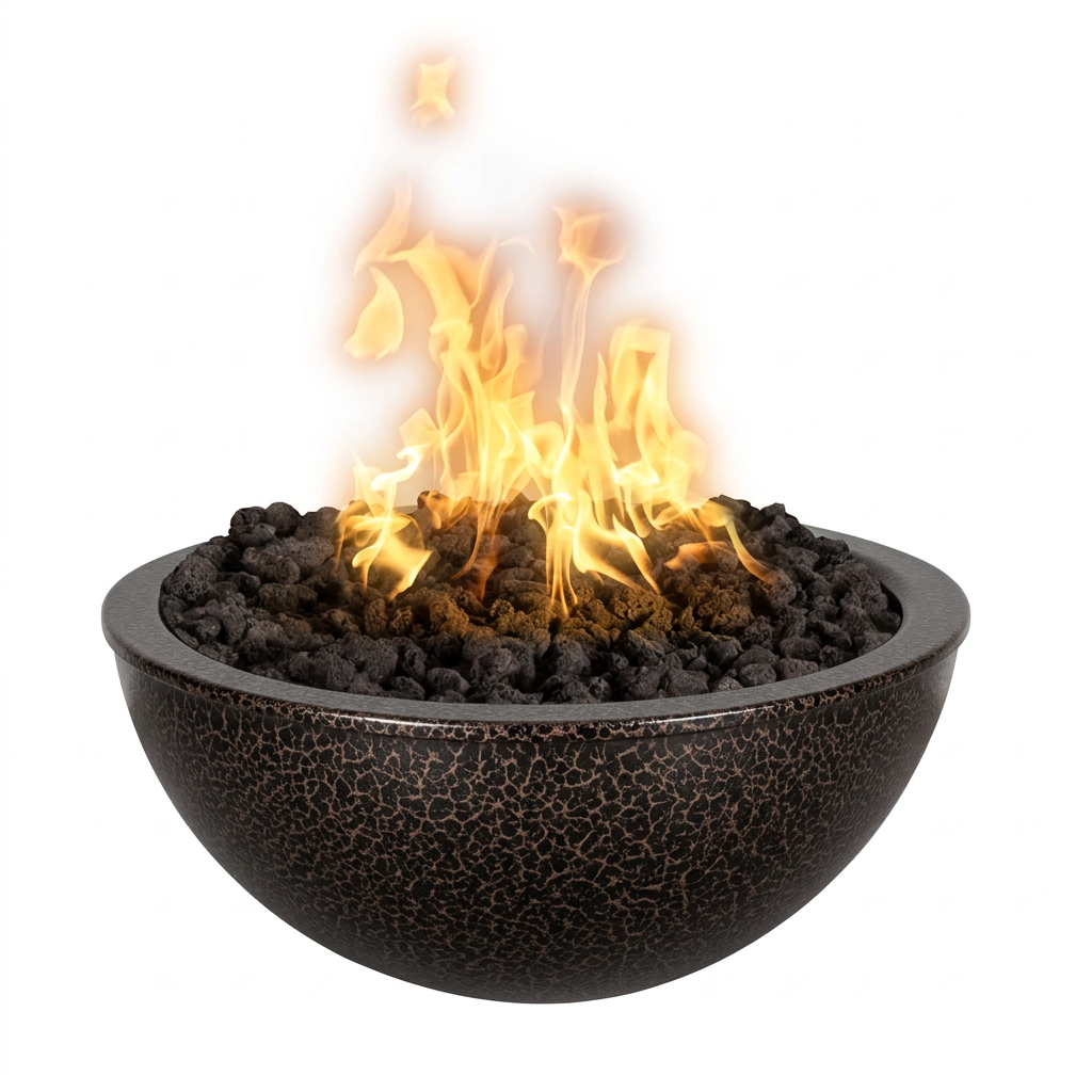 Luna Fire Bowl in Copper Vein