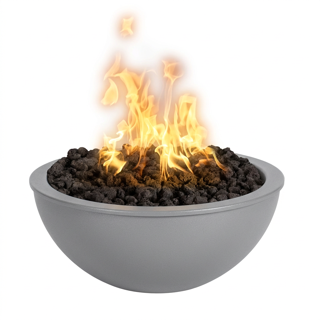 Luna Fire Bowl in Rock Gray