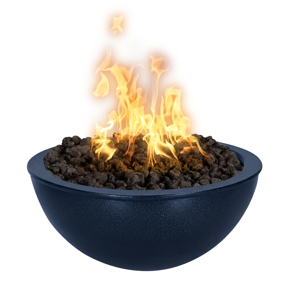 Luna Fire Bowl in Sapphire Blue