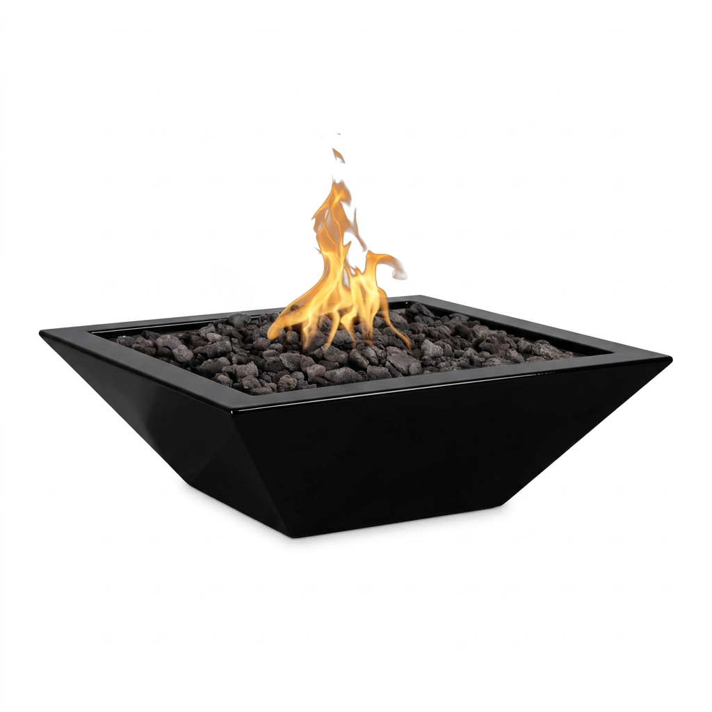 Maya Fire Bowl in Gloss Black