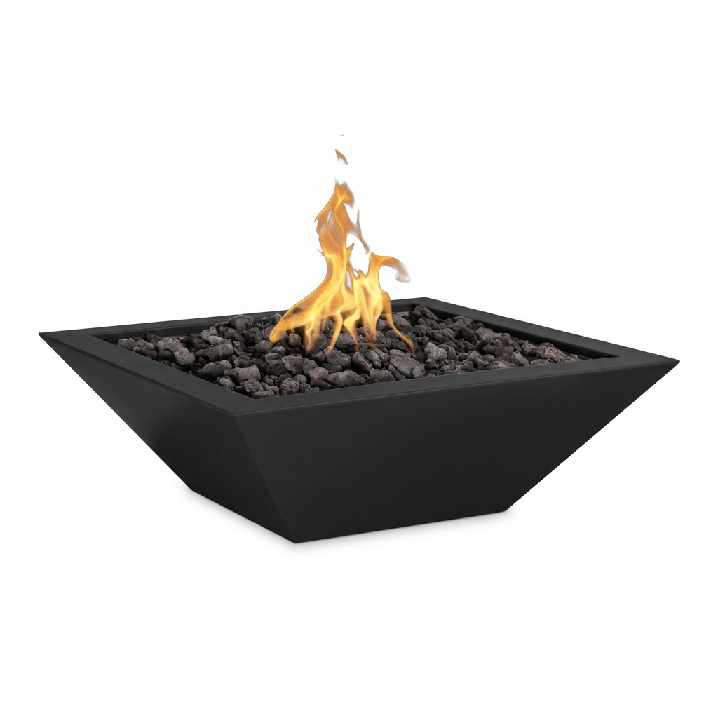 Maya Fire Bowl in Matte Black