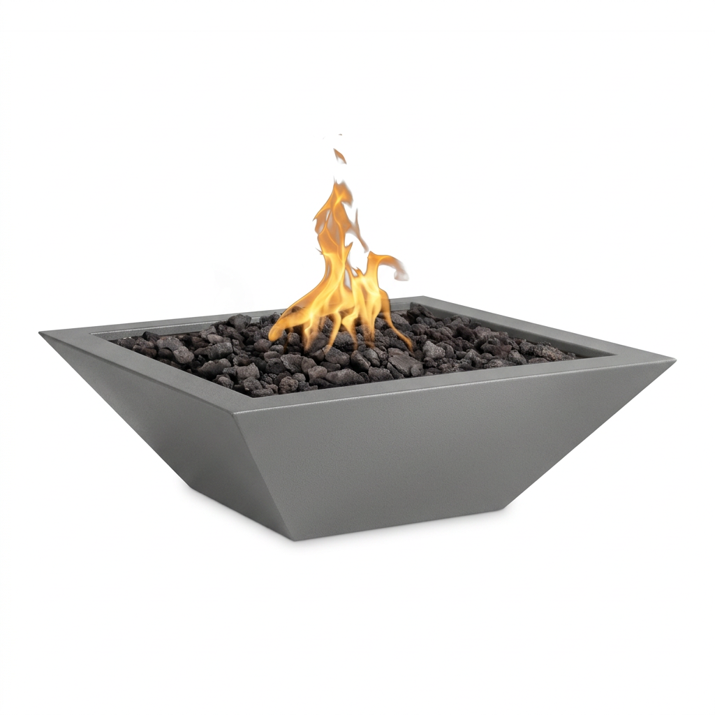 Maya Fire Bowl in Pewter