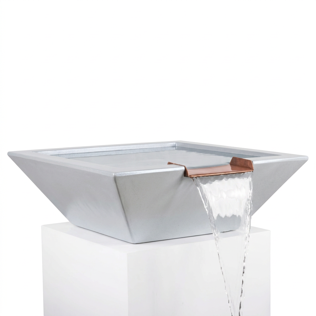 Maya water bowl in Metallic Pearl