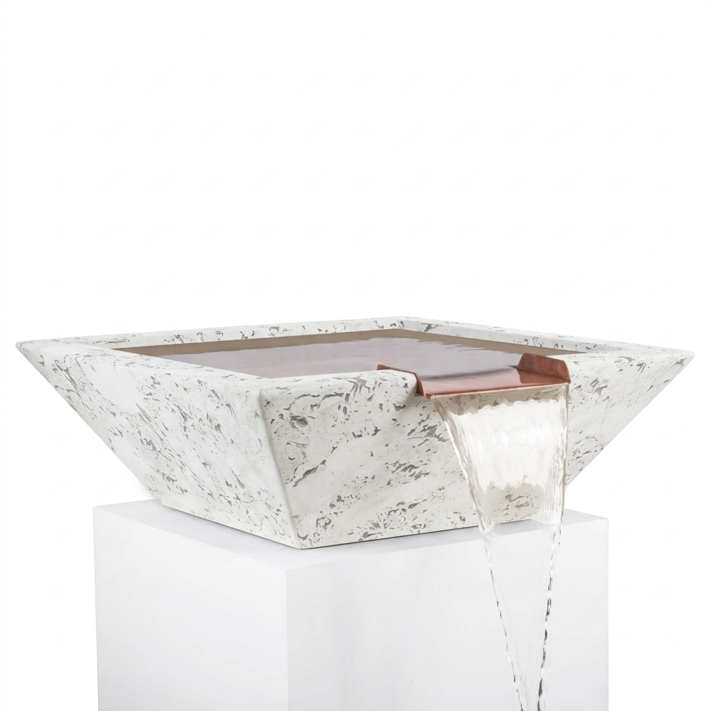 Maya water bowl in Rustic White