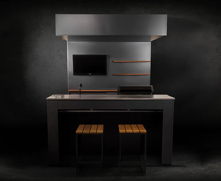 Grillandia Open Grill Cabana Pro Outdoor Kitchen – Professional Open-Air BBQ Shelter