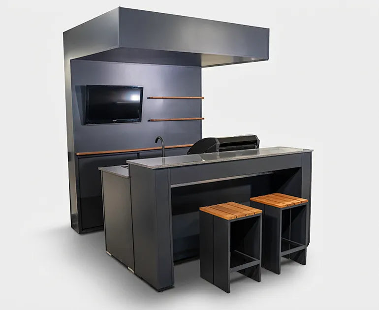 Grillandia Open Grill Cabana Pro Outdoor Kitchen – Professional Open-Air BBQ Shelter