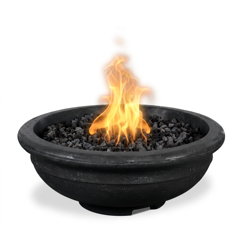 Rodeo Fire Bowl in GFRC Black