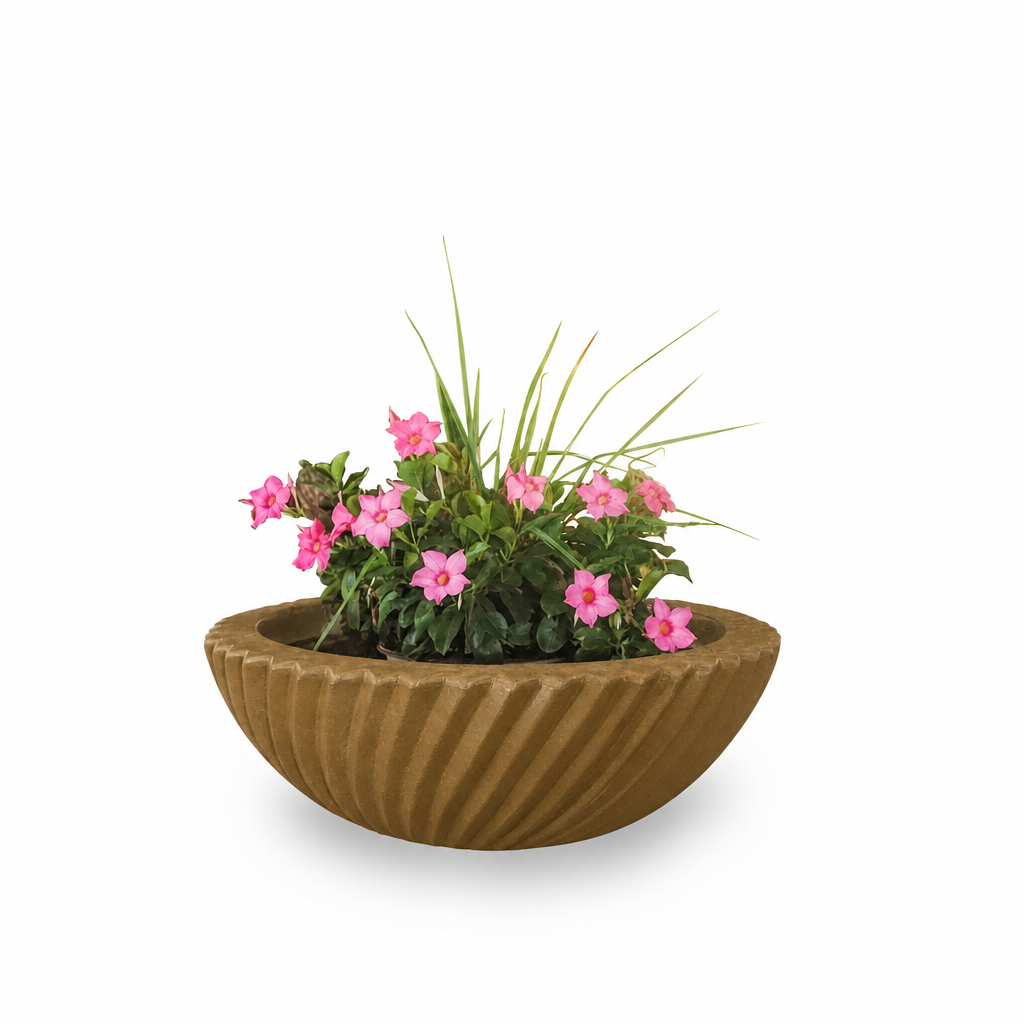 Sedona planter bowl in Brown GFRC