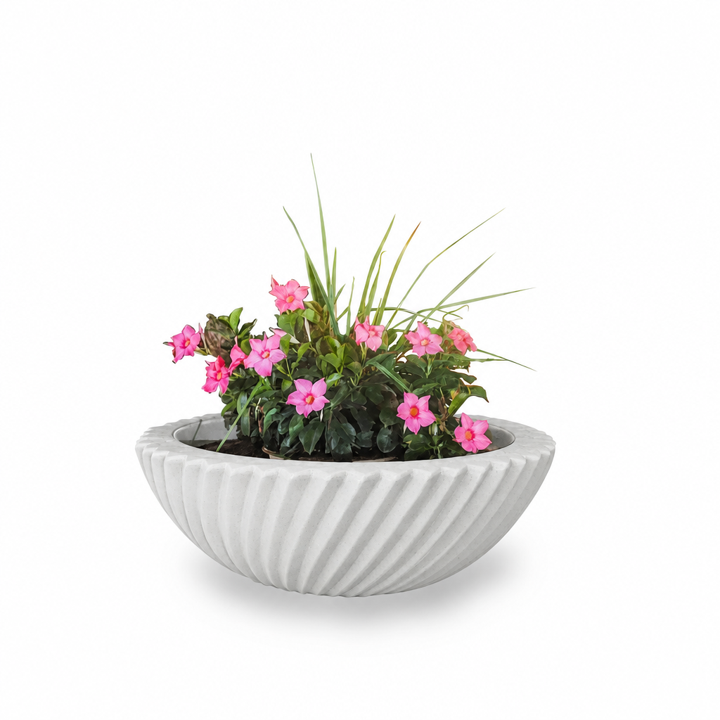 Sedona planter bowl in Limestone GFRC