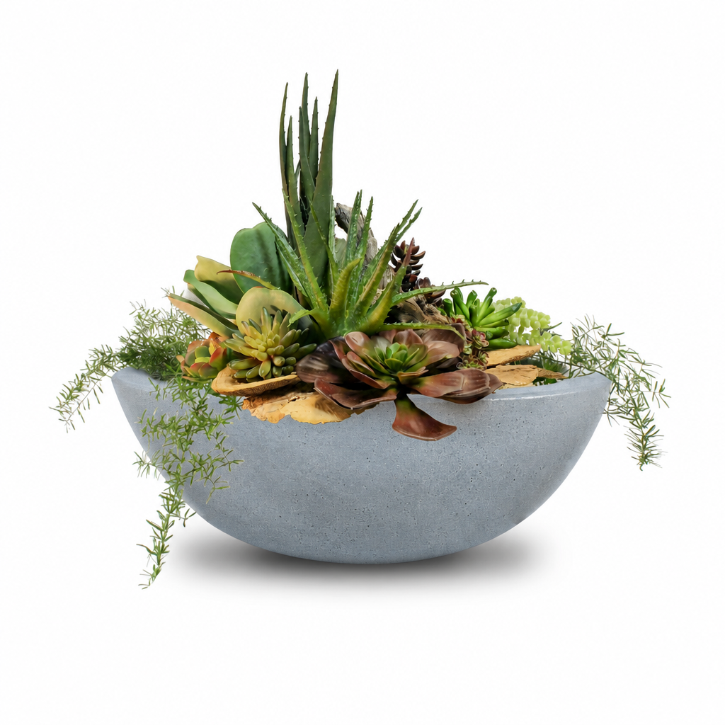 Sedona planter bowl in Metallic Silver