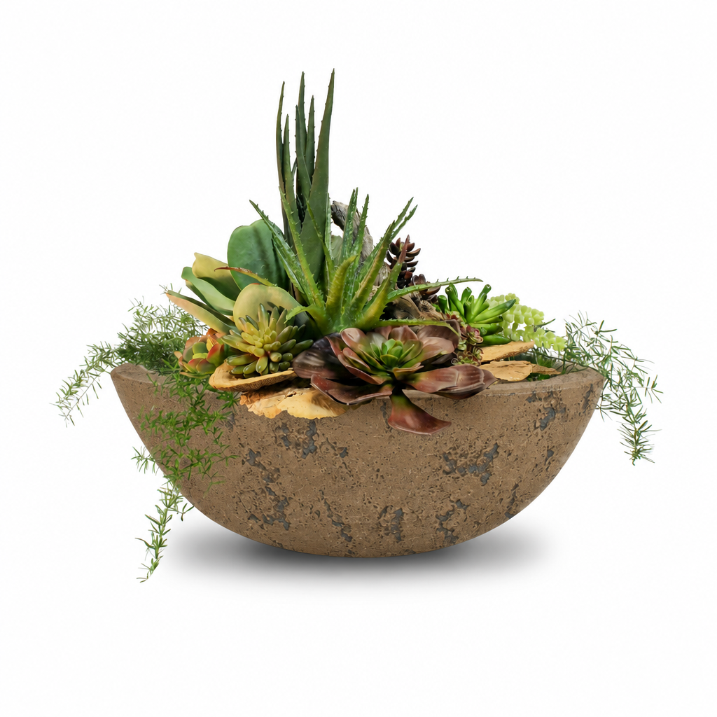 Sedona planter bowl in Rustic Coffee