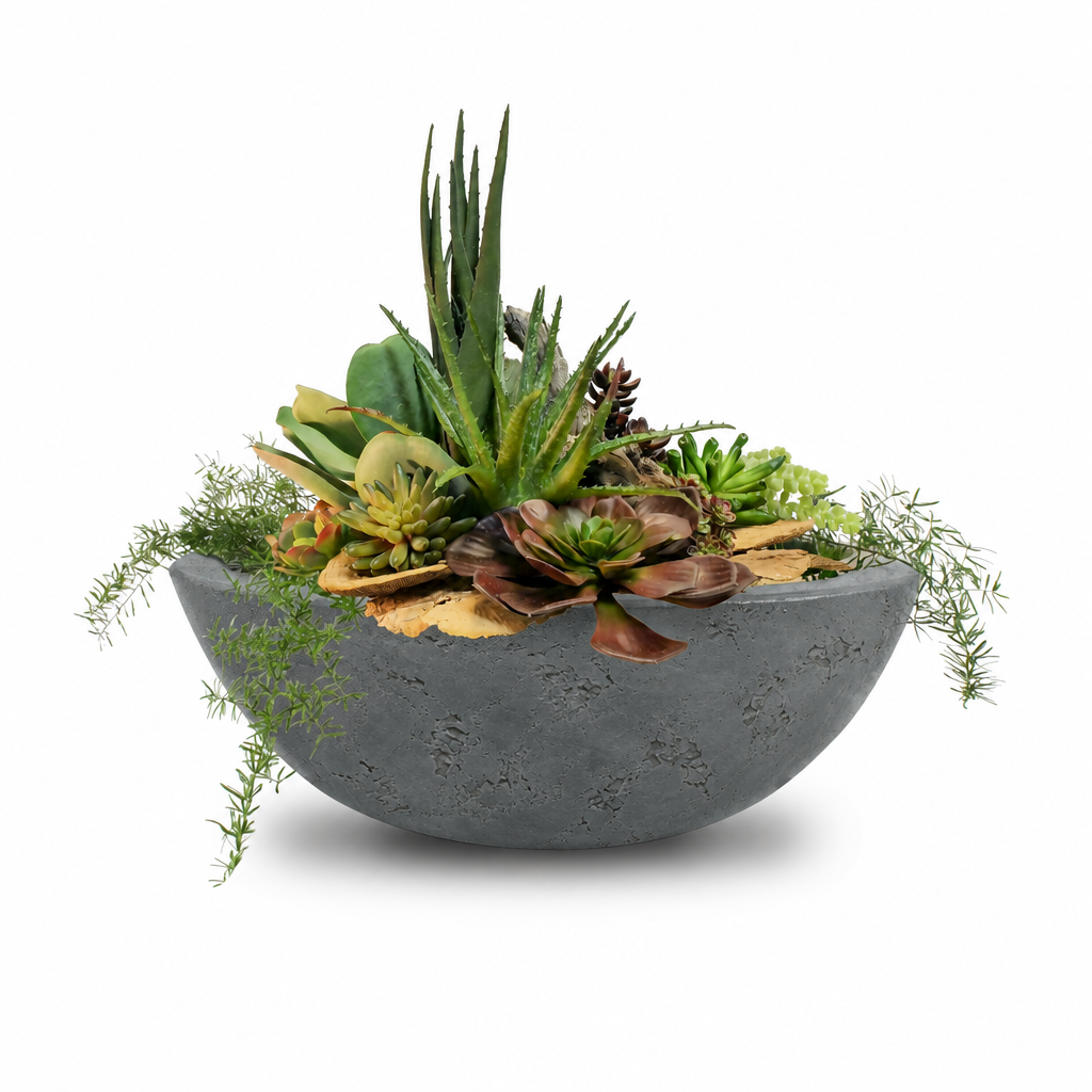 Sedona planter bowl in Rustic Grey