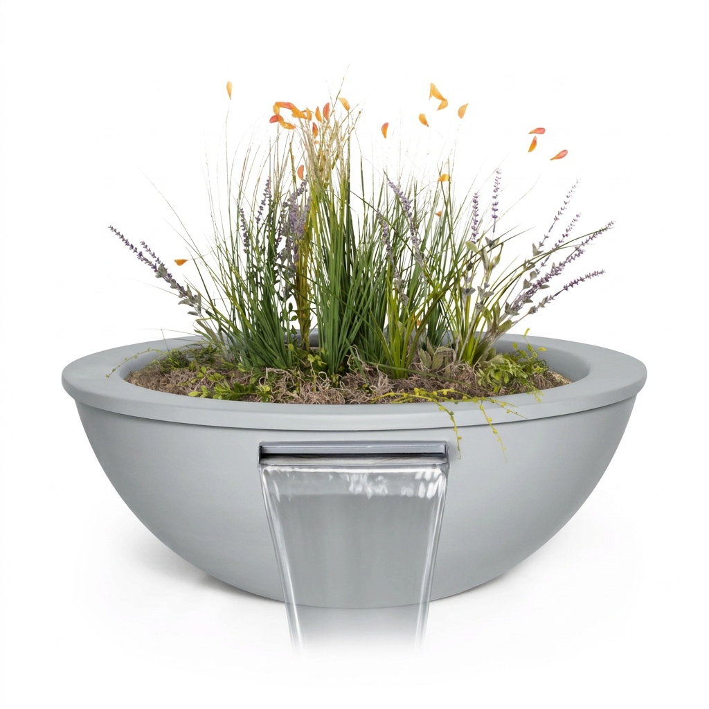 Sedona Planter & Water Bowl in Mist