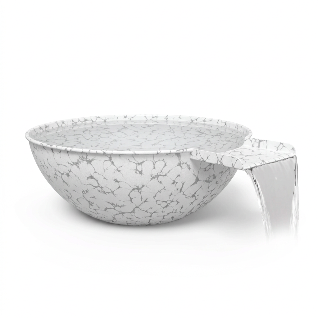 Sedona water bowl in White Vein