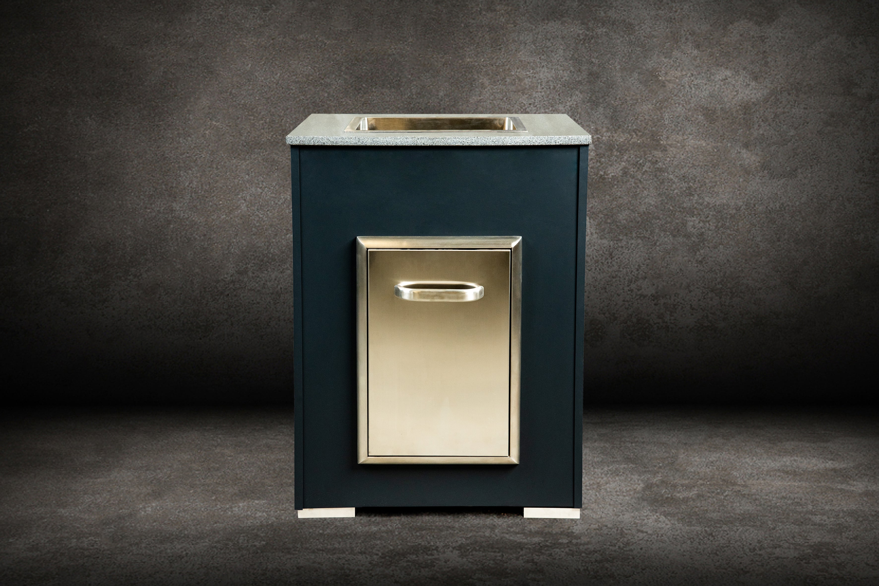 Grillandia Side Unit with Ice Bucket Outdoor Kitchen Module – Granite Counter & Drink Prep